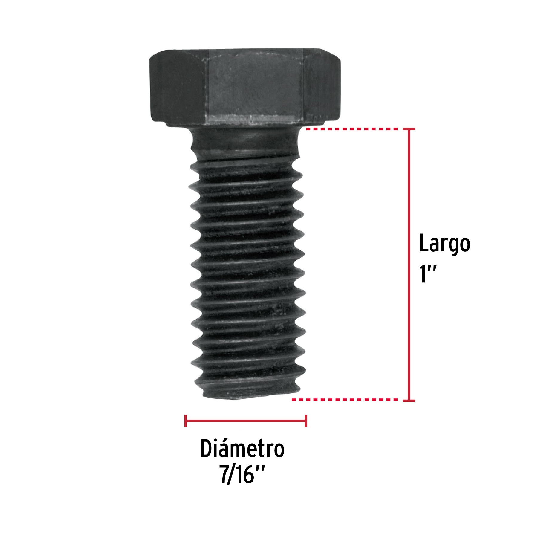 Tornillo Grado 5, 7/16 X 1", 60 piezas