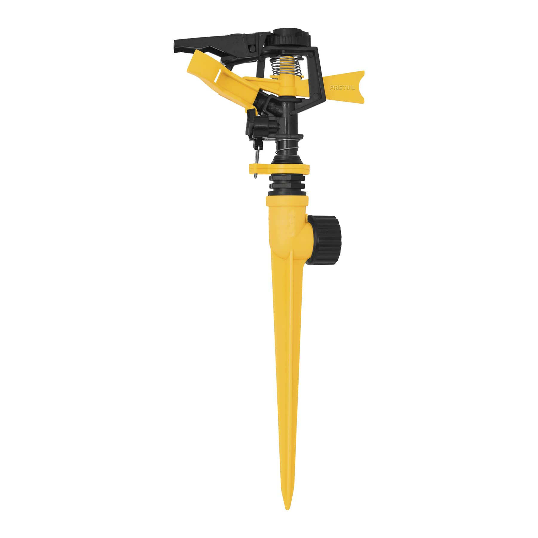 Aspersor plástico una vía, estaca de 17 cm, pretul