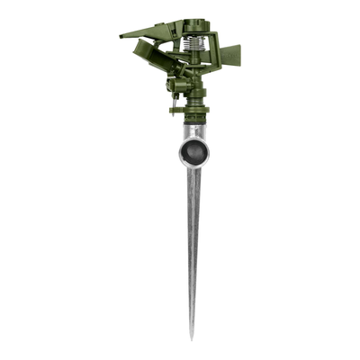 Aspersor verde, plástico, estaca de 11", pretul