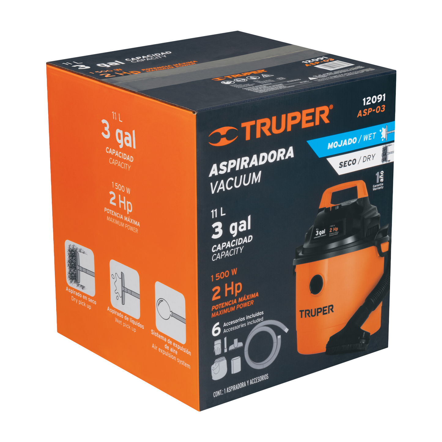 Aspiradora de 3 galones