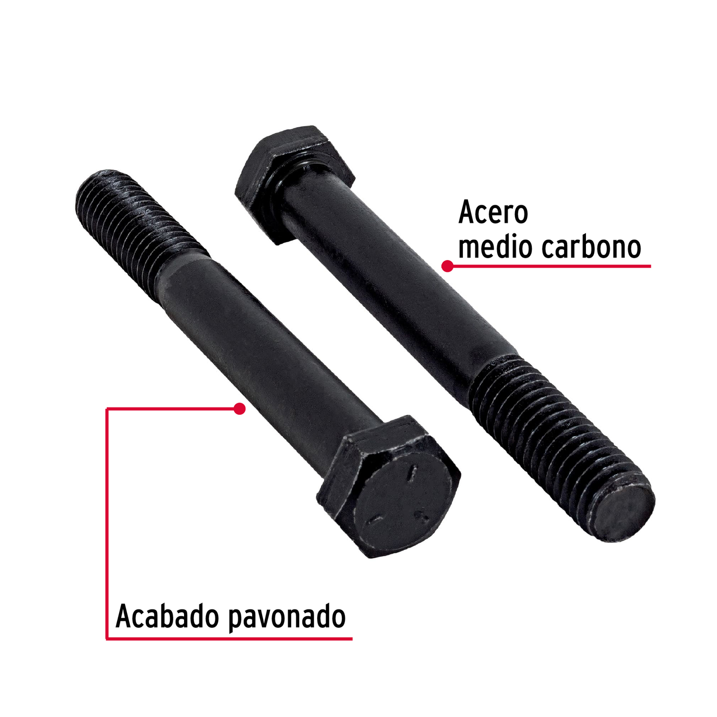 Tornillo Grado 5, 3/8 X 3", 40 piezas