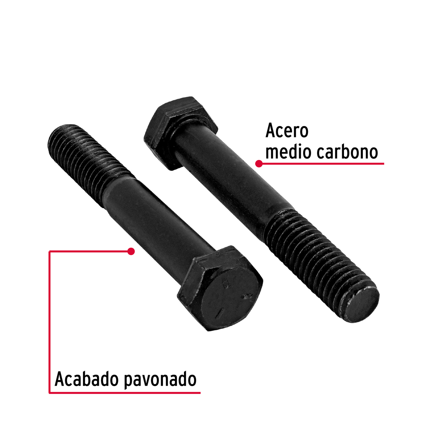 Tornillo Grado 5, 3/8 X 2-1/2", 50 piezas