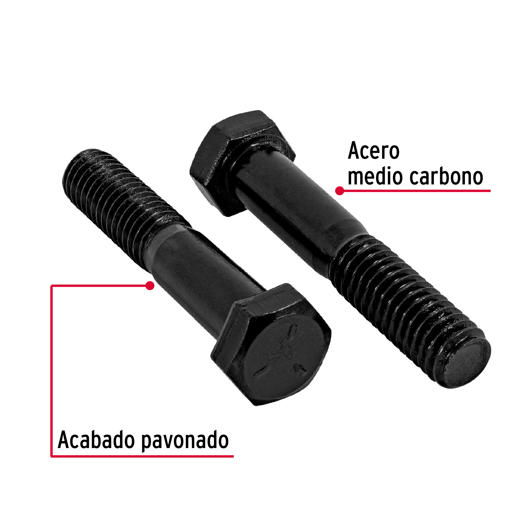 Tornillo Grado 5, 3/8 X 2", 60 piezas