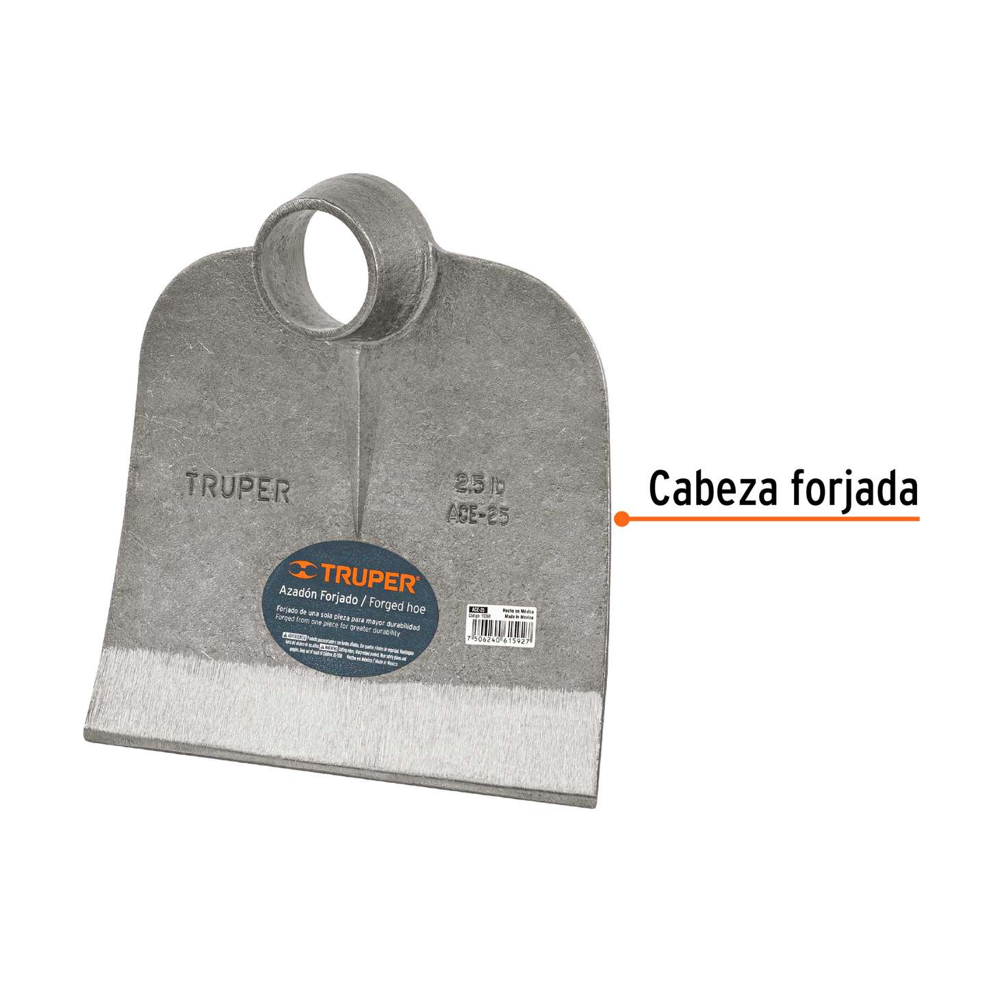 Azadón Centroamericano, sin mango, 2.5 lbs