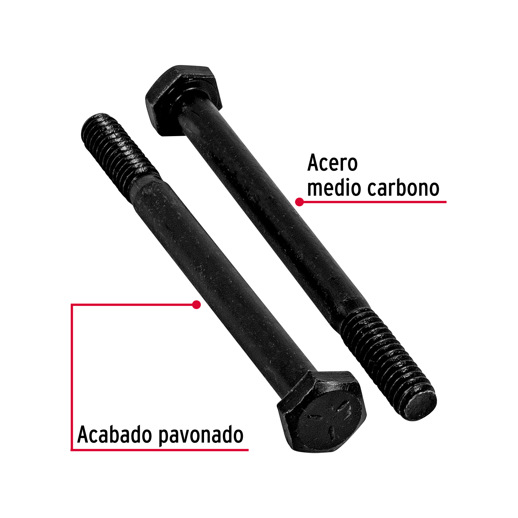 Tornillo Grado 5, 1/4 X 3", 50 piezas