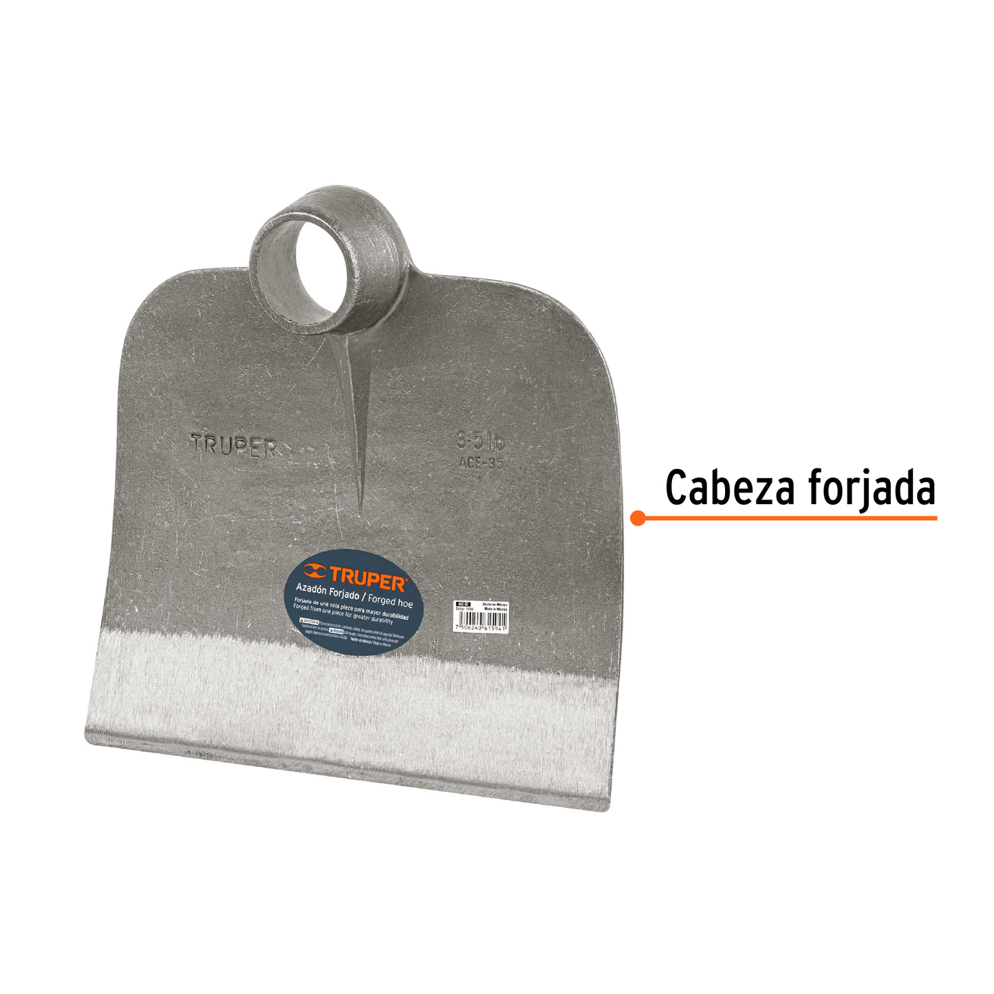 Azadón Centroamericano, sin mango, 3.5 lbs