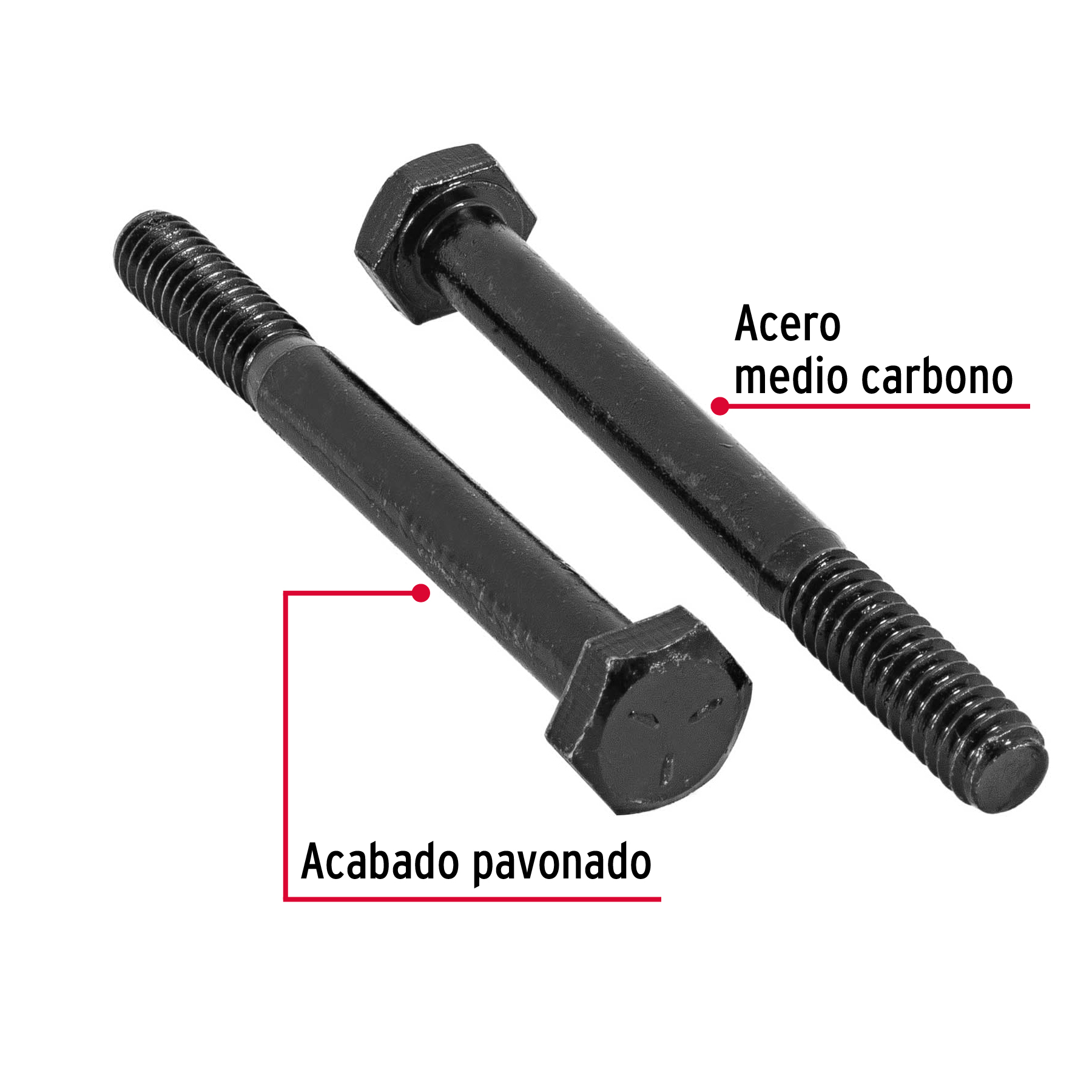 Tornillo Grado 5, 1/4 X 2-1/2", 50 piezas