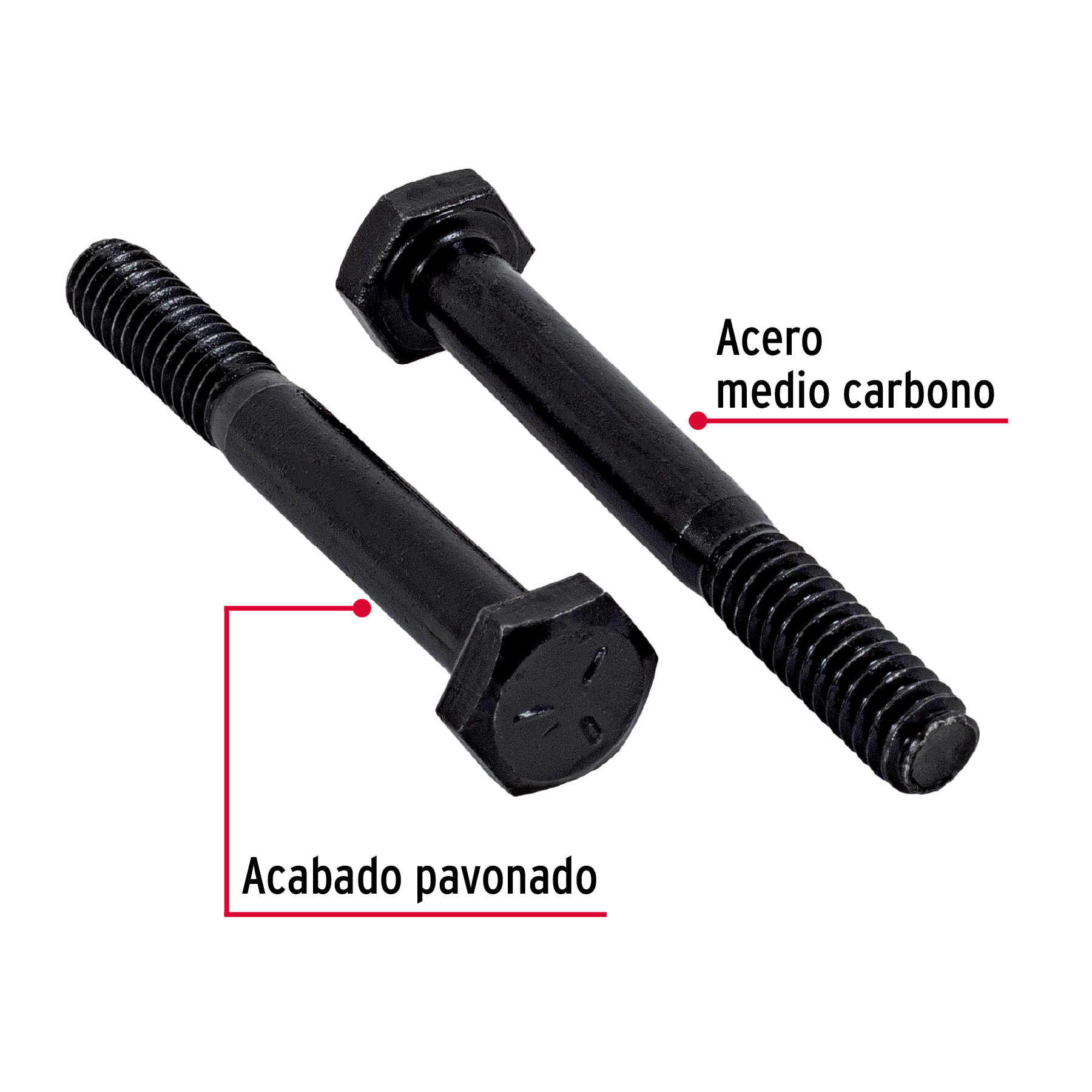 Tornillo Grado 5, 1/4 X 2", 60 piezas