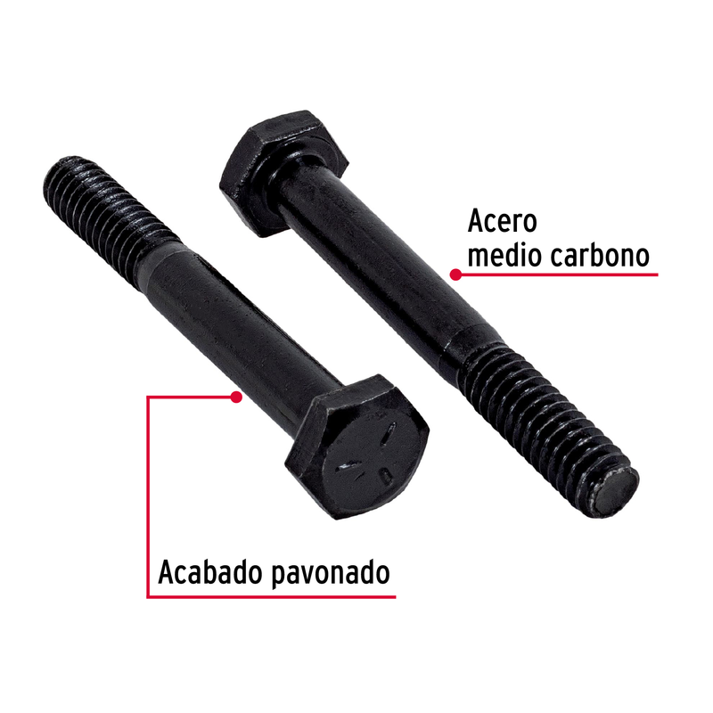 Tornillo Grado 5, 1/4 X 2", 60 piezas