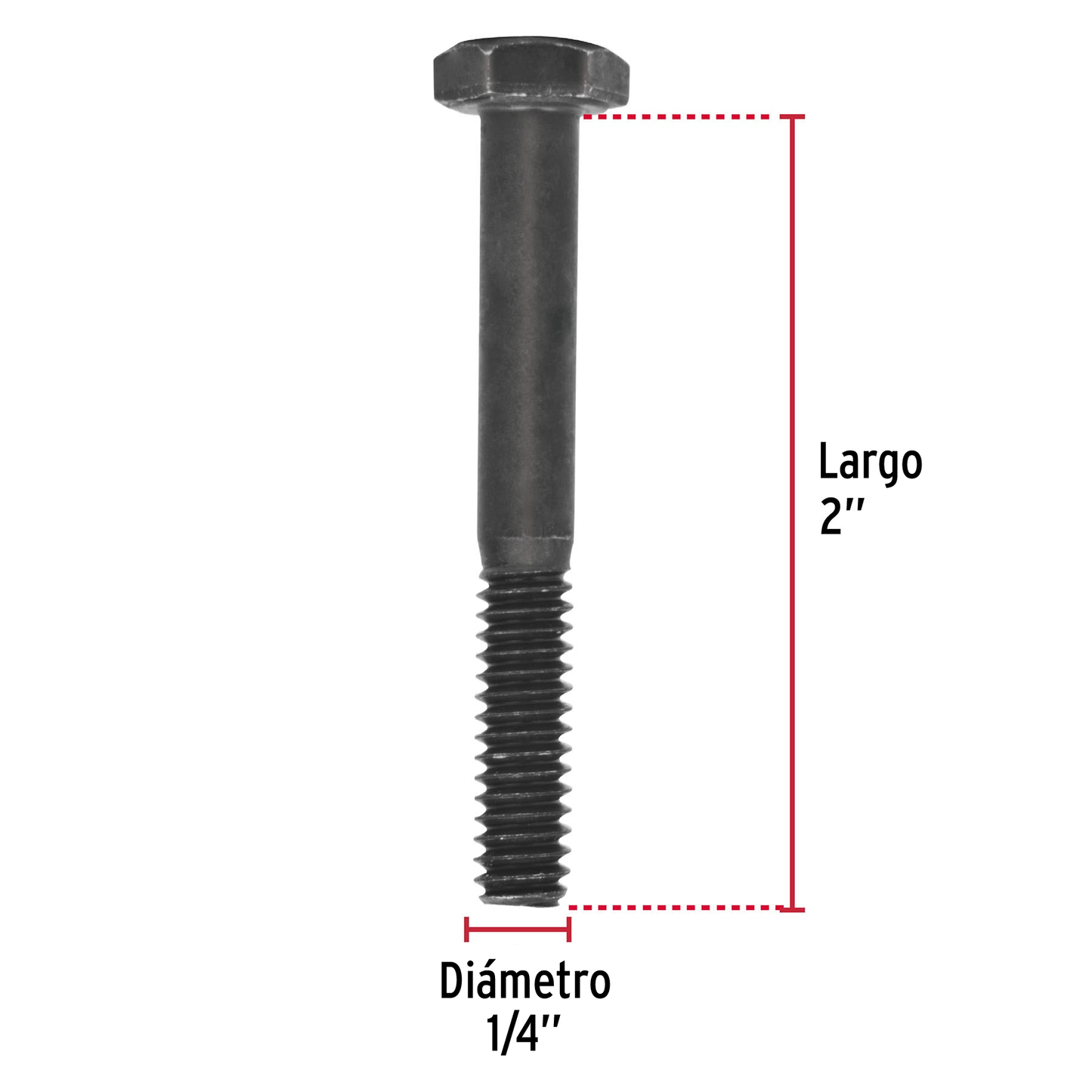 Tornillo Grado 5, 1/4 X 2", 60 piezas