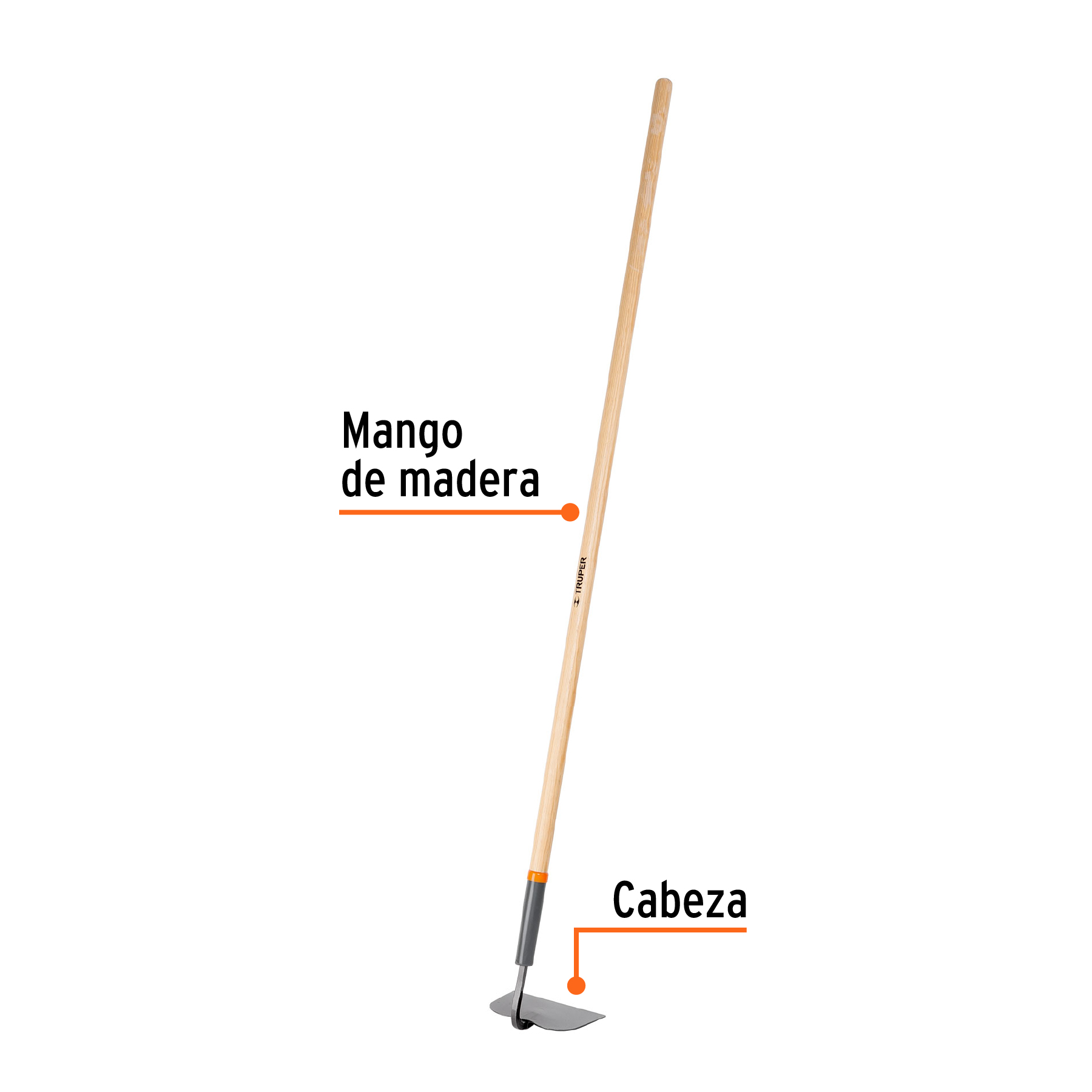 Azadón jardinero classic, con collar, mango 54"