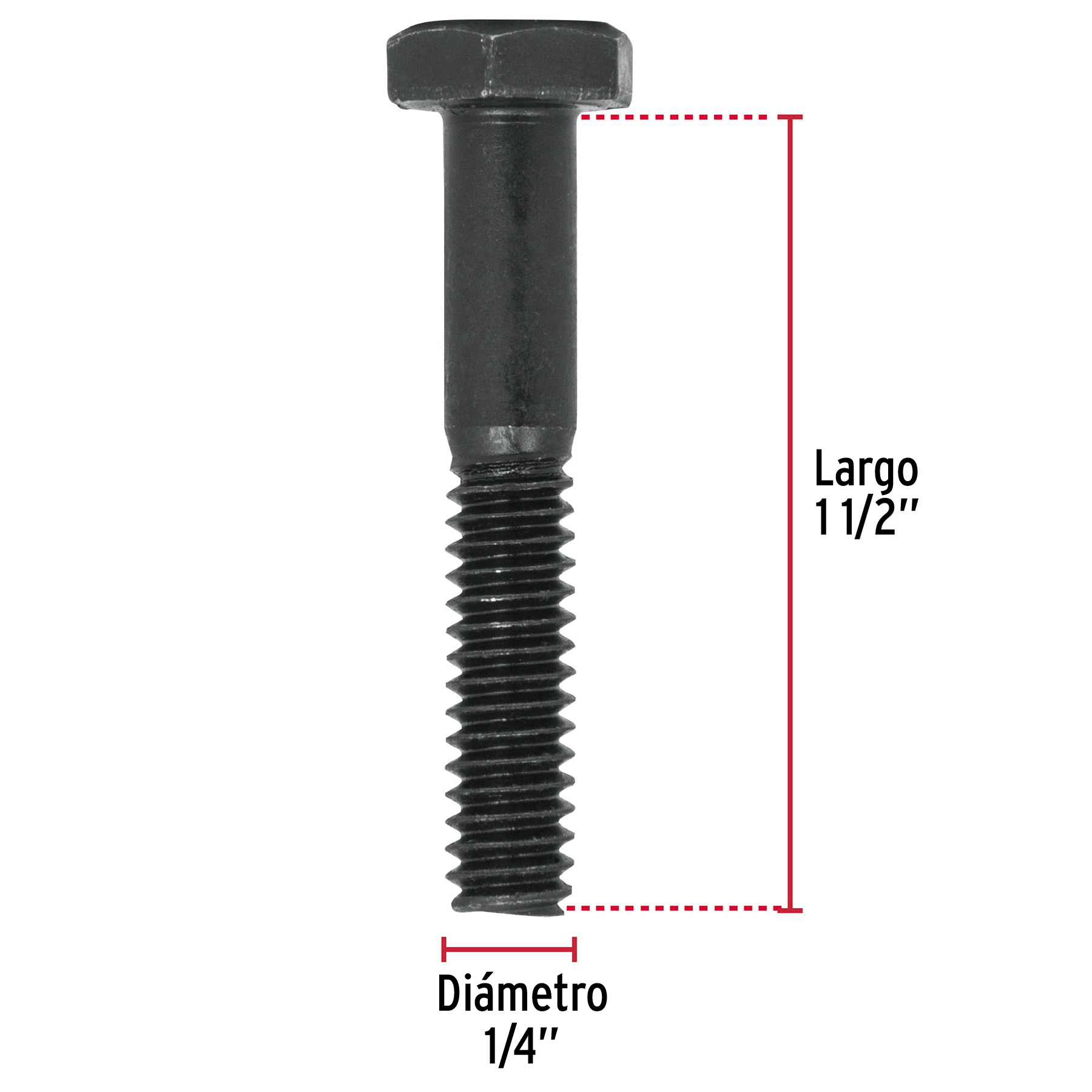 Tornillo Grado 5, 1/4 X 1-1/2", 80 piezas