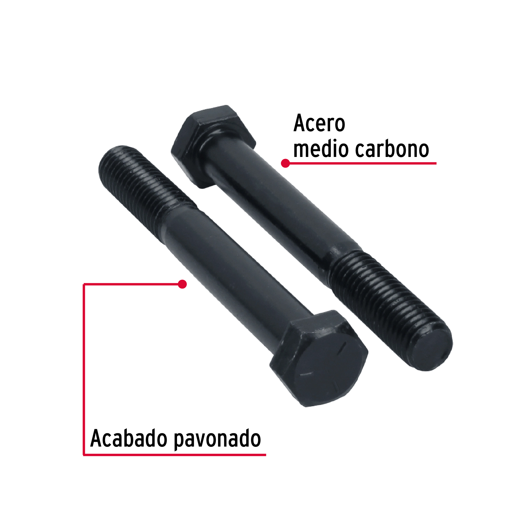 Tornillo Grado 5, 1/2 X 4", 15 piezas