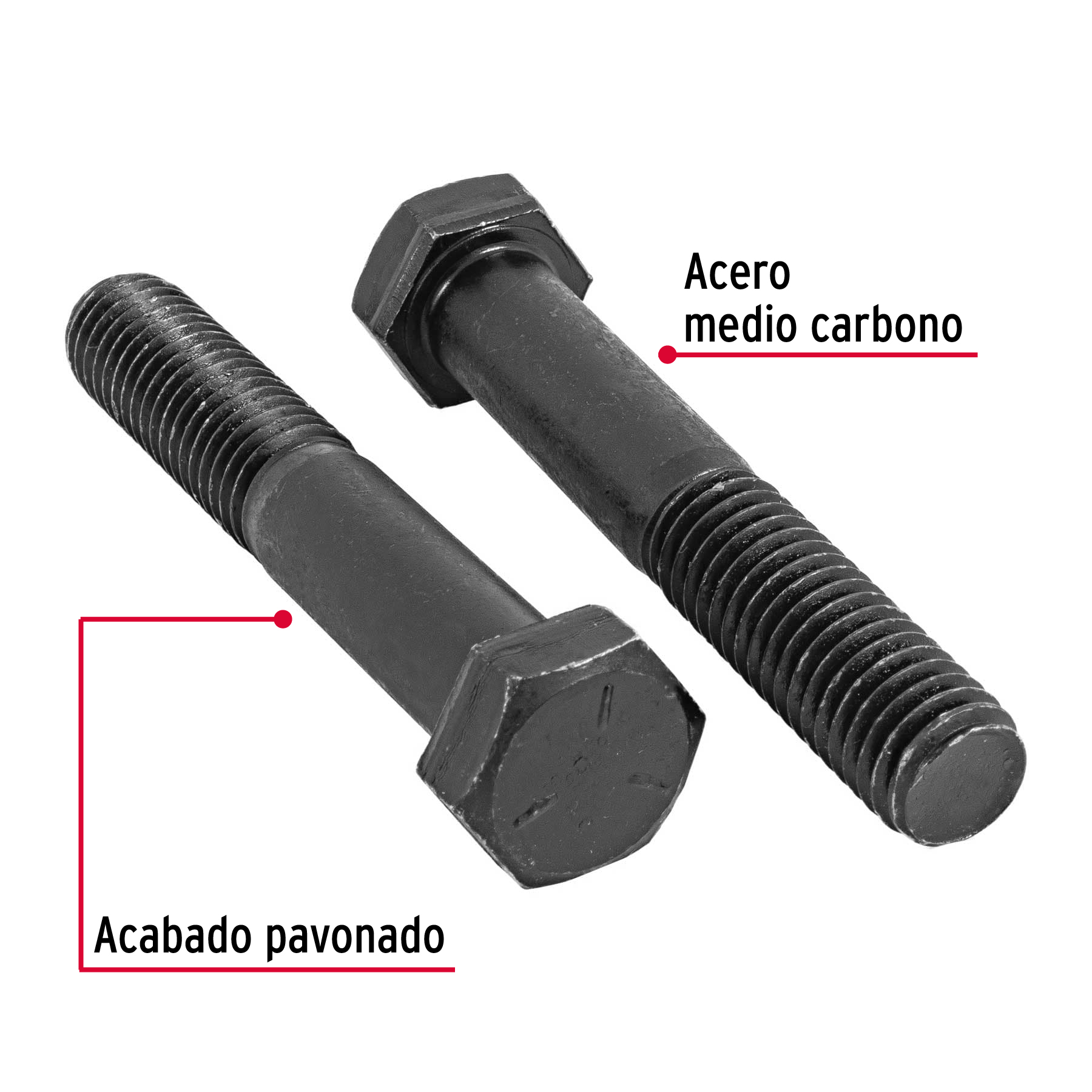 Tornillo Grado 5, 1/2 X 3", 20 piezas