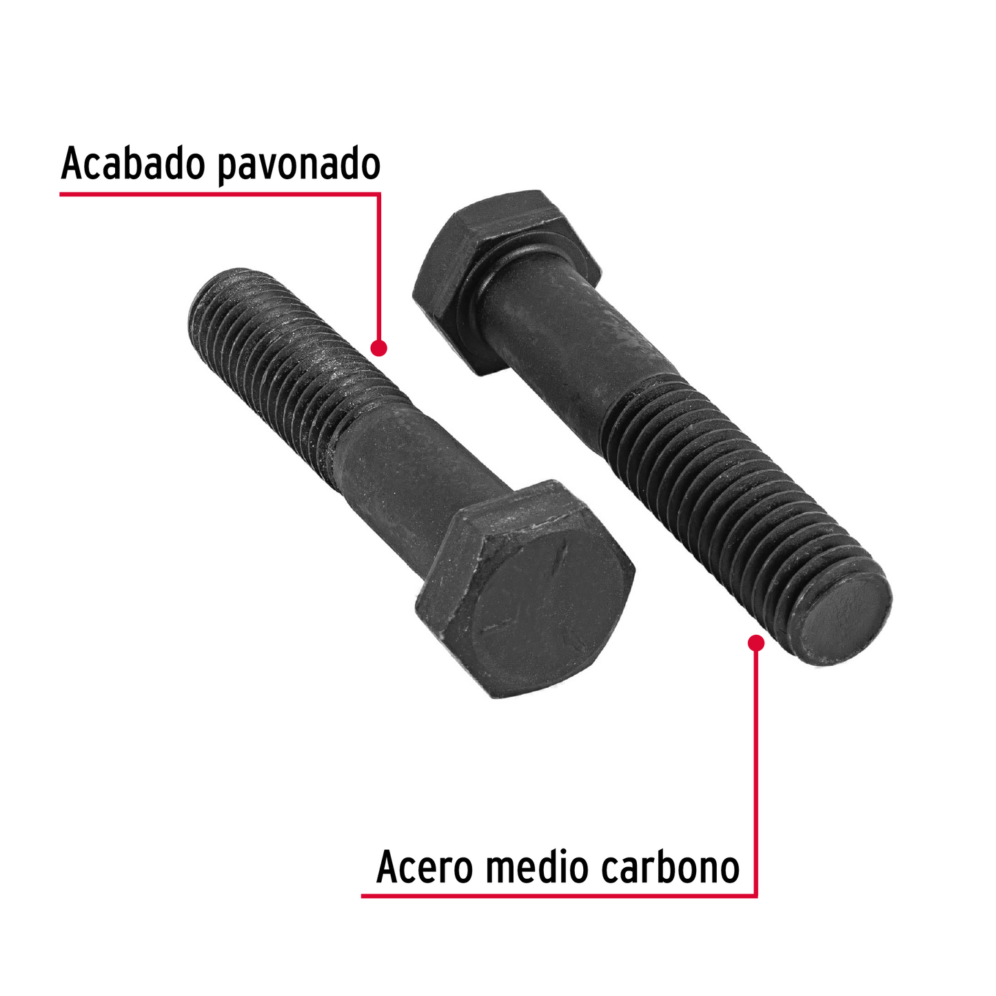 Tornillo Grado 5, 1/2 X 2-1/2", 20 piezas