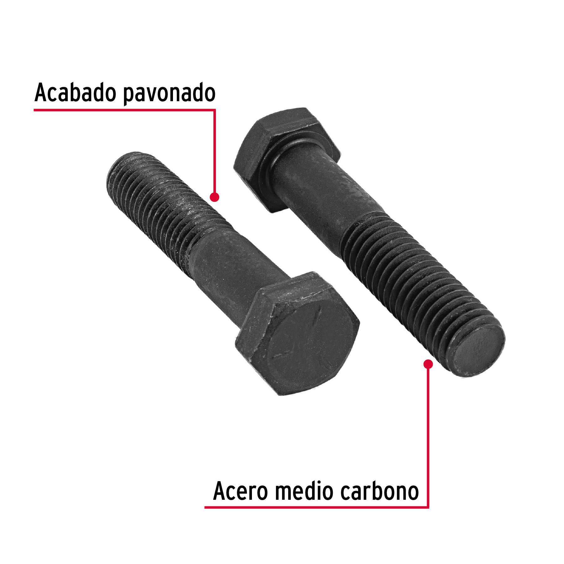 Tornillo Grado 5, 1/2 X 2-1/2", 20 piezas