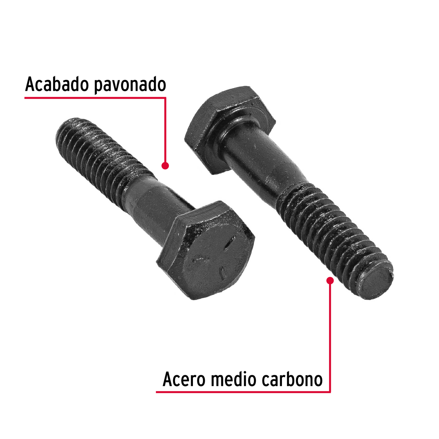Tornillo Grado 5, 1/2 X 2", 30 piezas