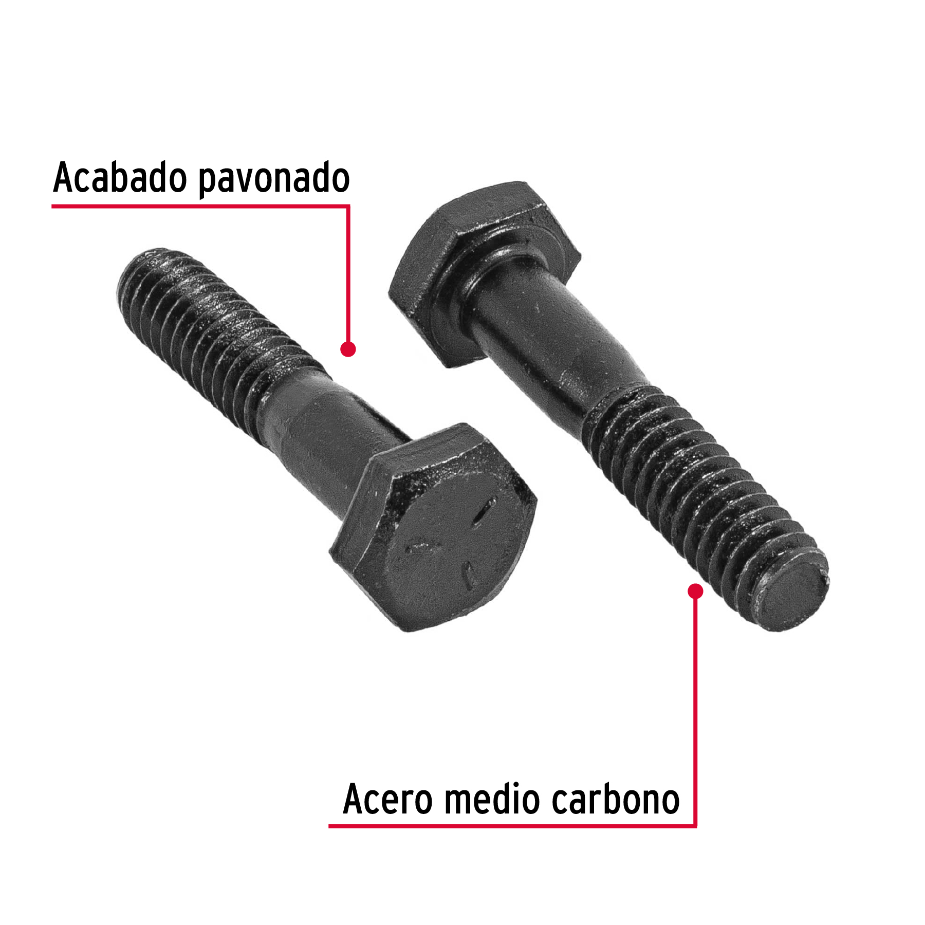 Tornillo Grado 5, 1/2 X 2", 30 piezas