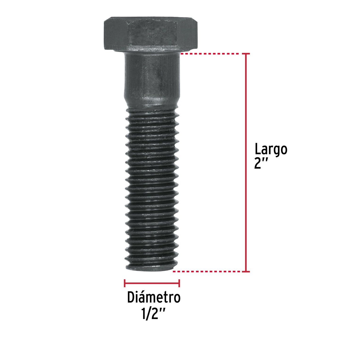 Tornillo Grado 5, 1/2 X 2", 30 piezas
