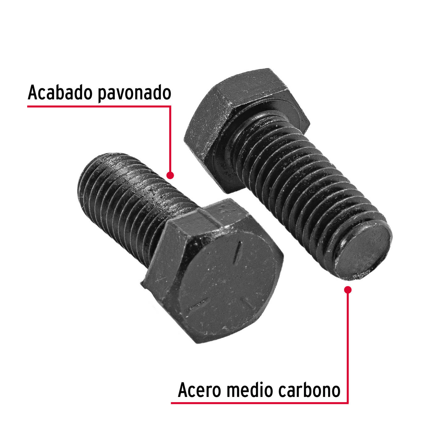 Tornillo Grado 5, 1/2 X 1-1/4", 40 piezas