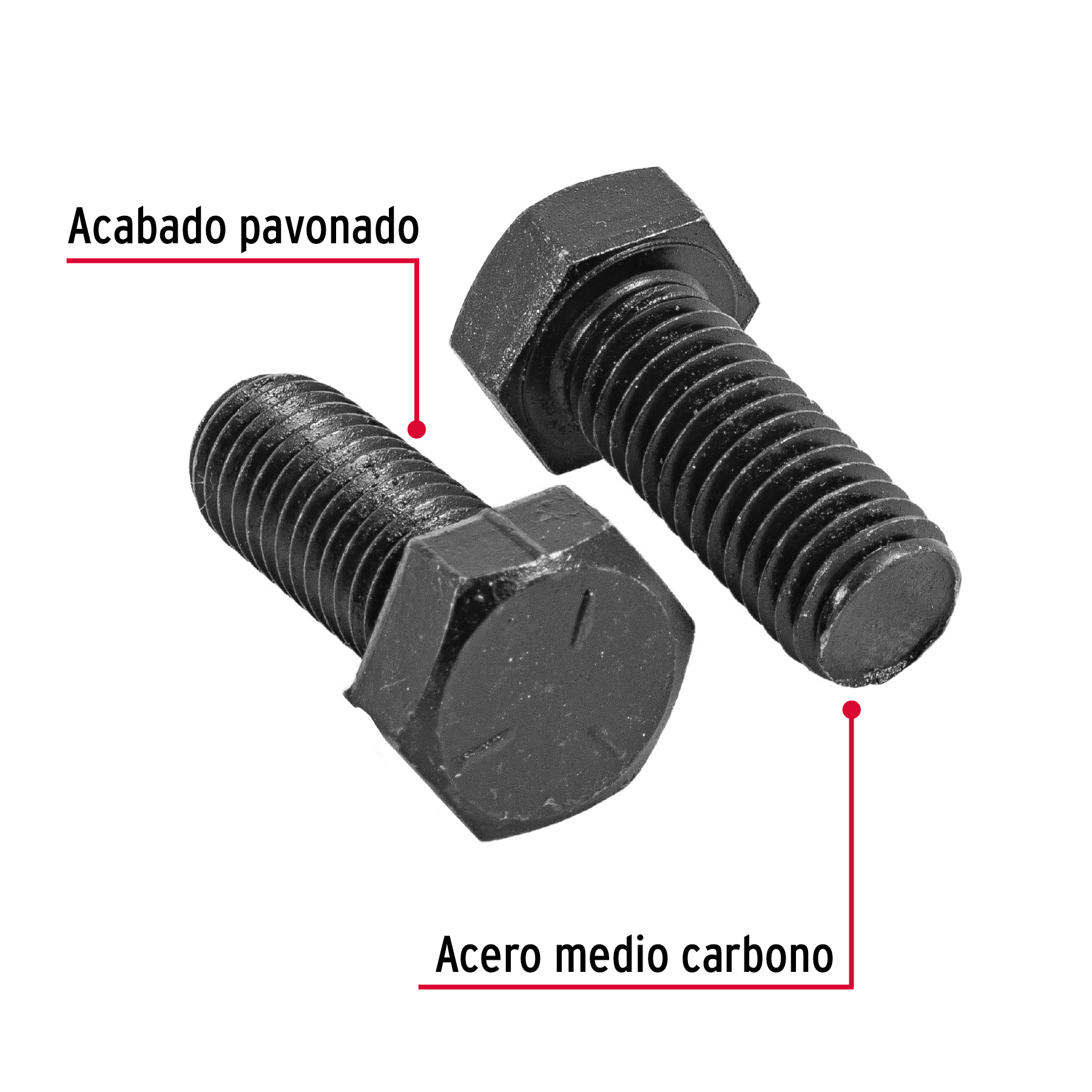Tornillo Grado 5, 1/2 X 1-1/4", 40 piezas