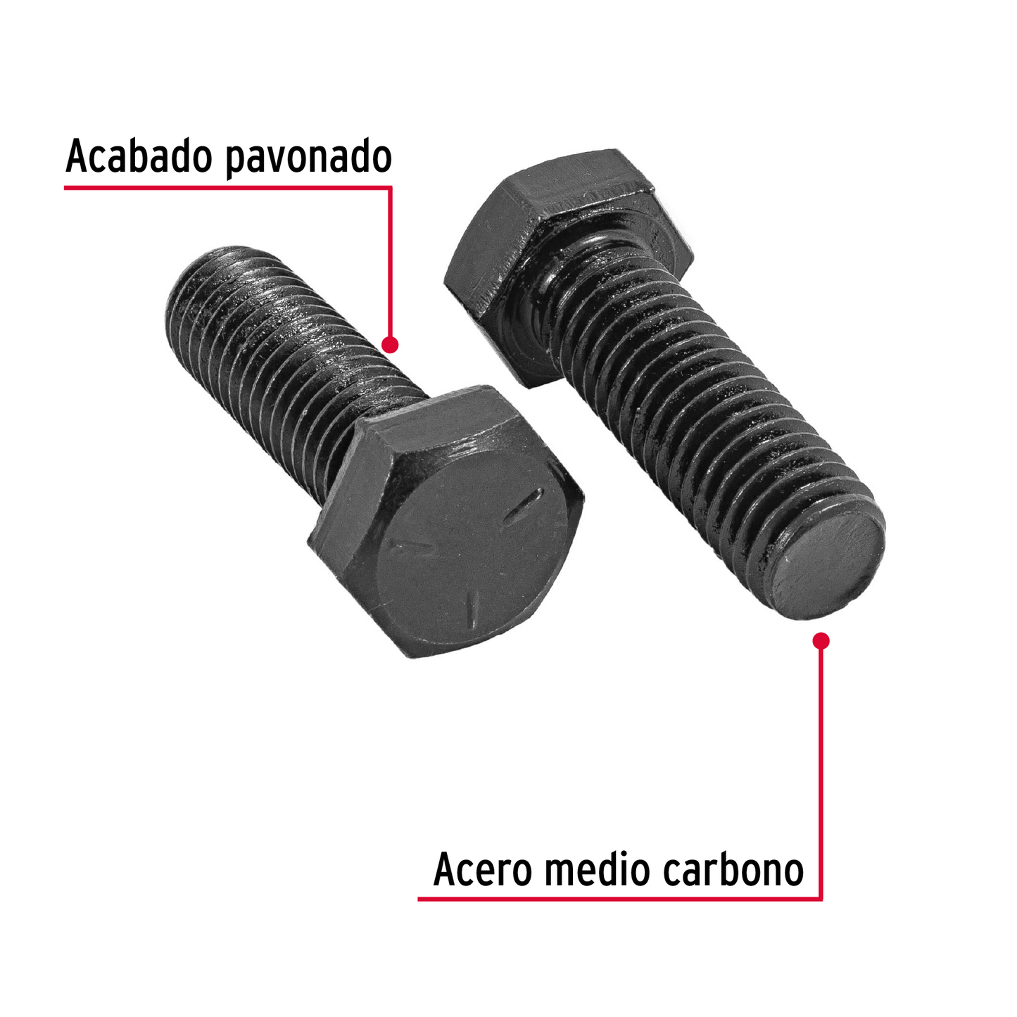 Tornillo Grado 5, 1/2 X 1-1/2", 30 piezas