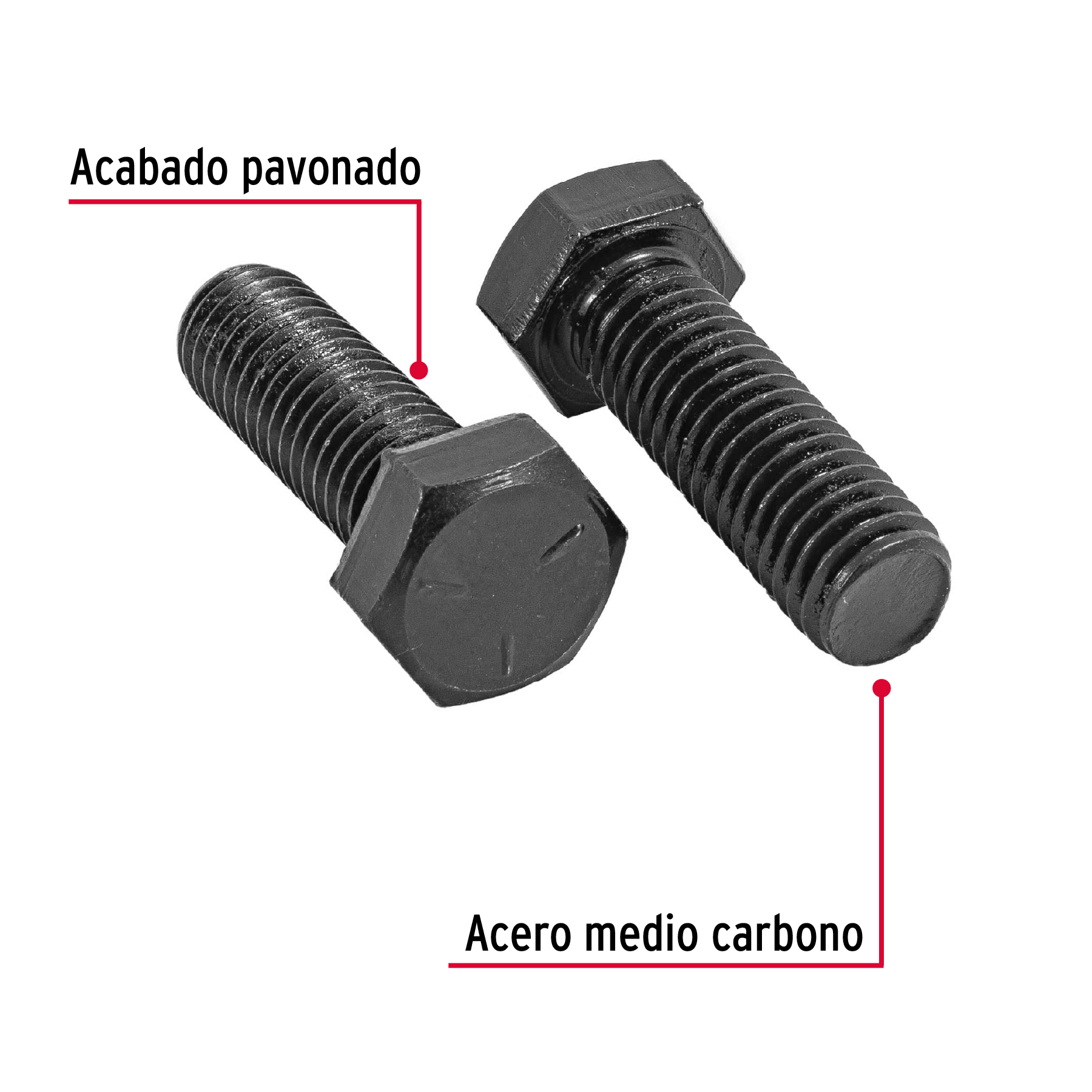 Tornillo Grado 5, 1/2 X 1-1/2", 30 piezas