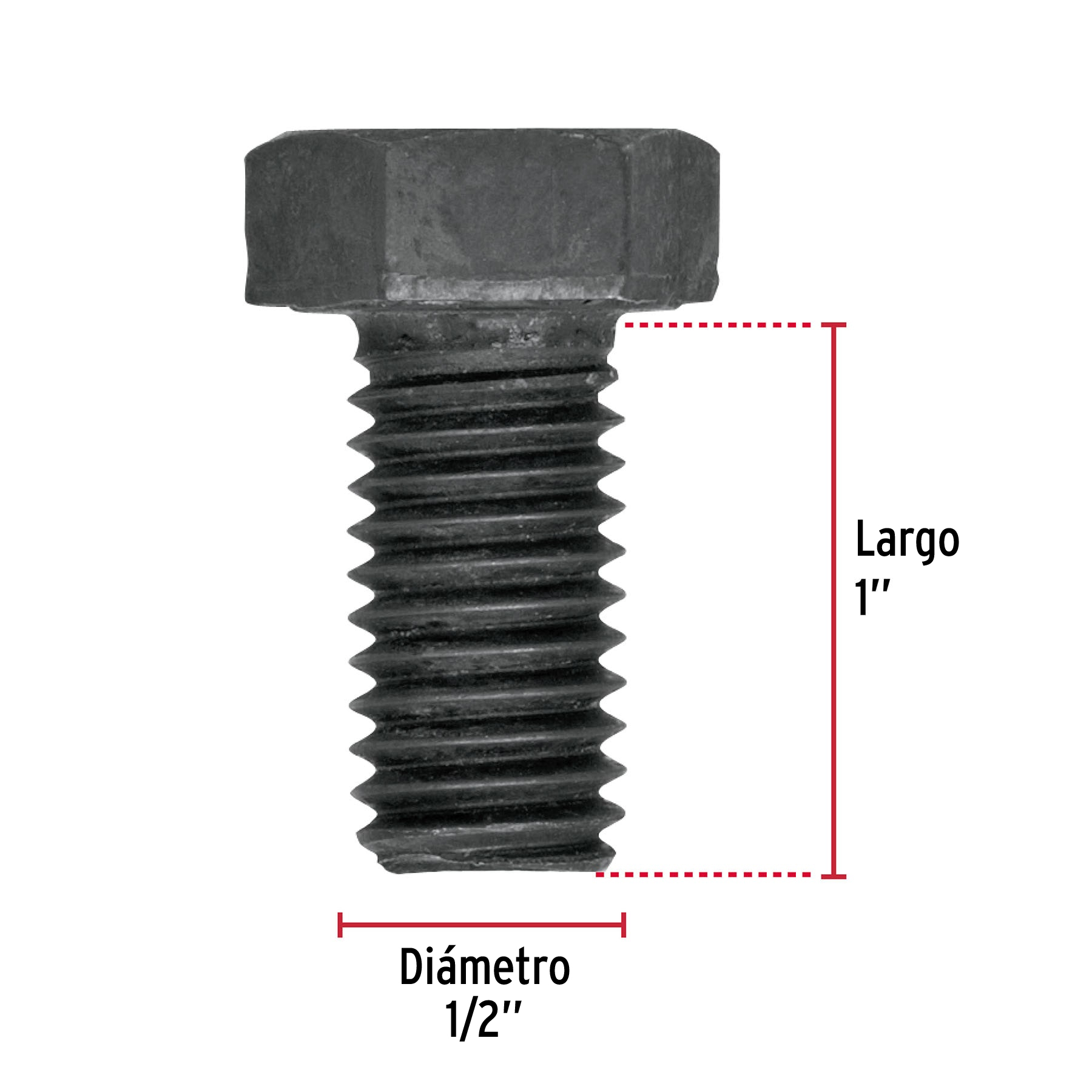 Tornillo Grado 5, 1/2 X 1", 40 piezas