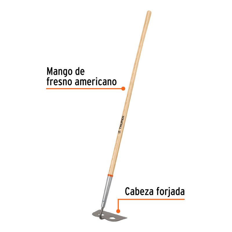 Azadón mezclero cabeza forjada, 10" de ancho, mango 60"