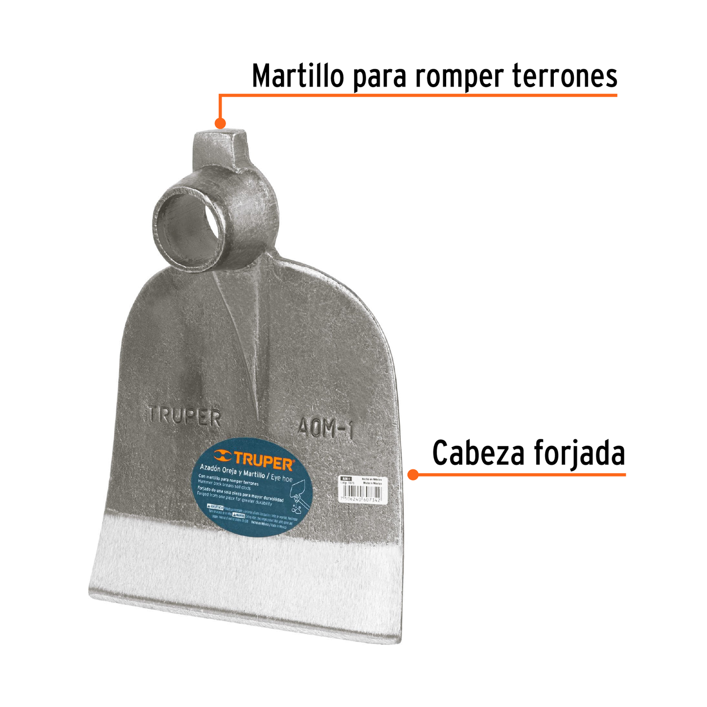 Azadón oreja y martillo, No. 1 sin mango