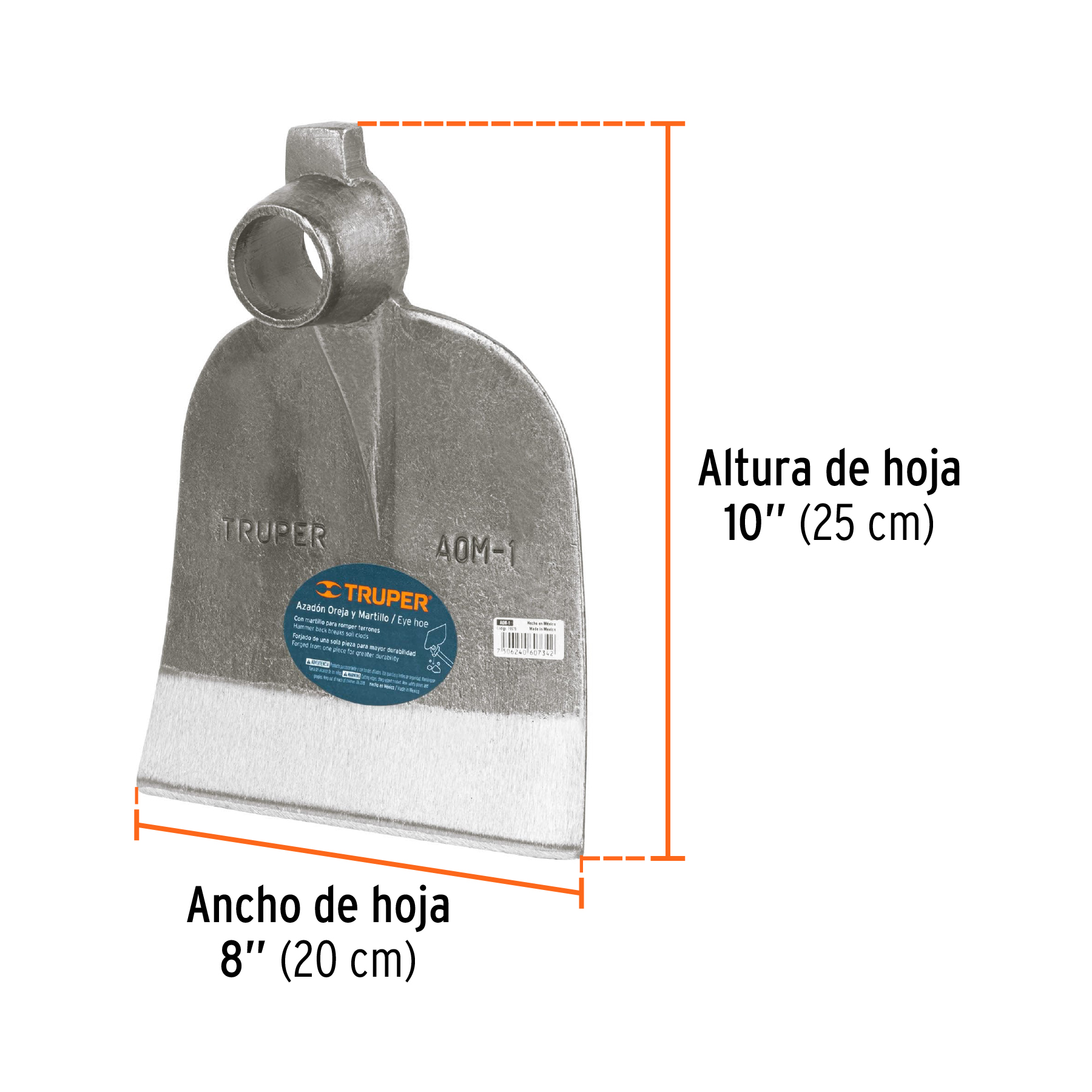 Azadón oreja y martillo, No. 1 sin mango