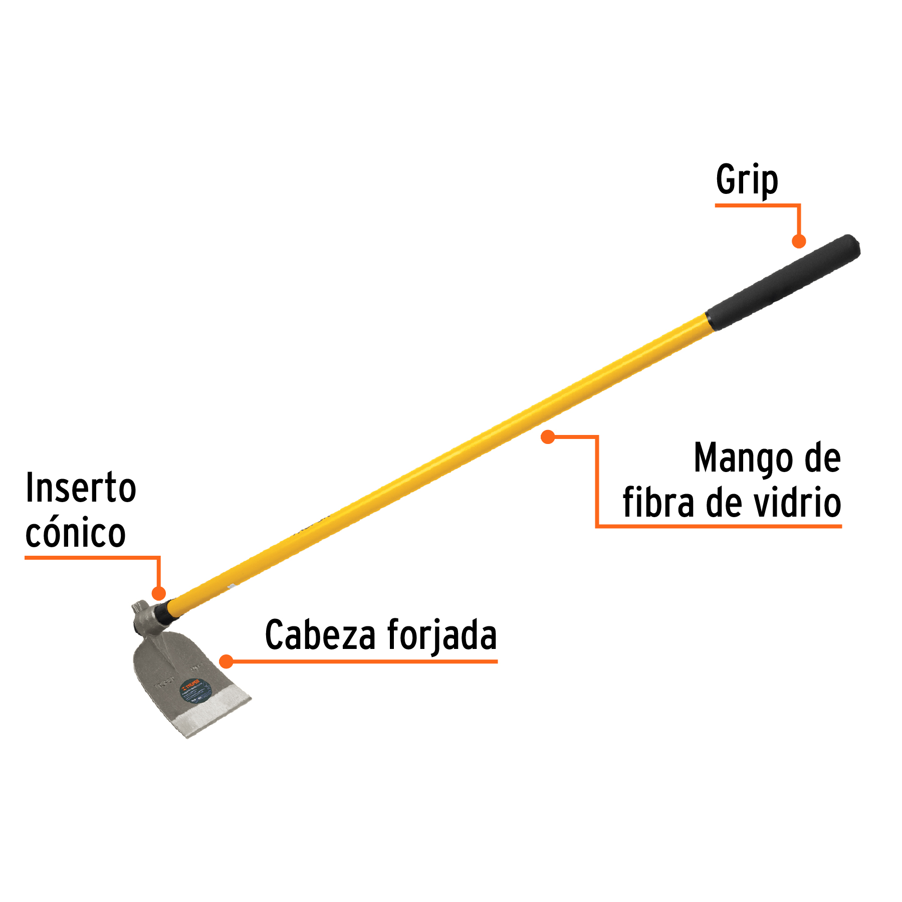 Azadón oreja y martillo, No. 1, con mango