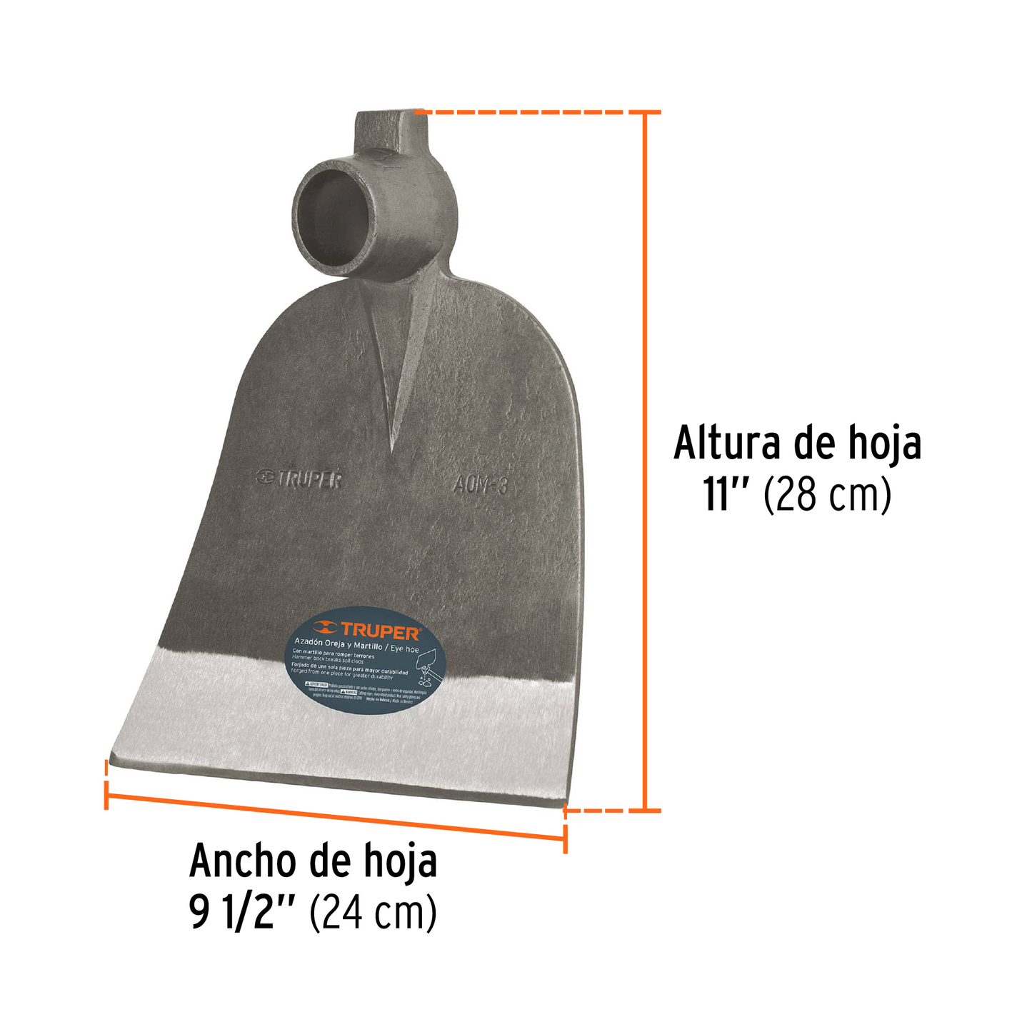 Azadón oreja y martillo, No. 3 sin mango