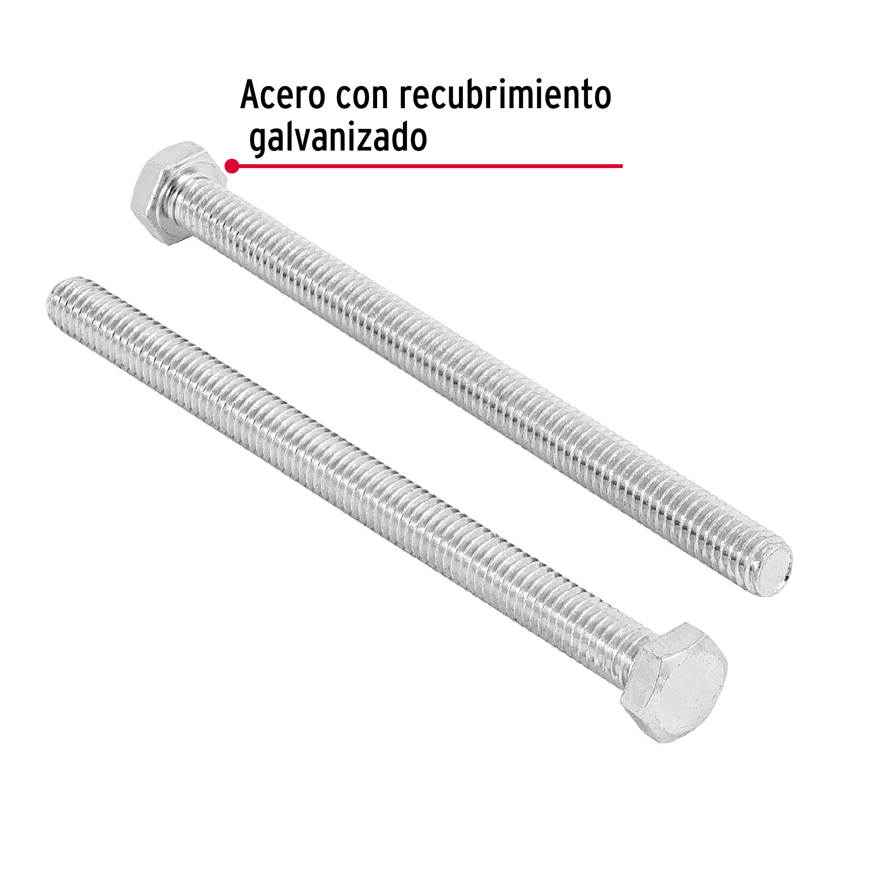 Tornillo acero galvanizado tipo máquina, 5/16X4-1/2", 30pzas