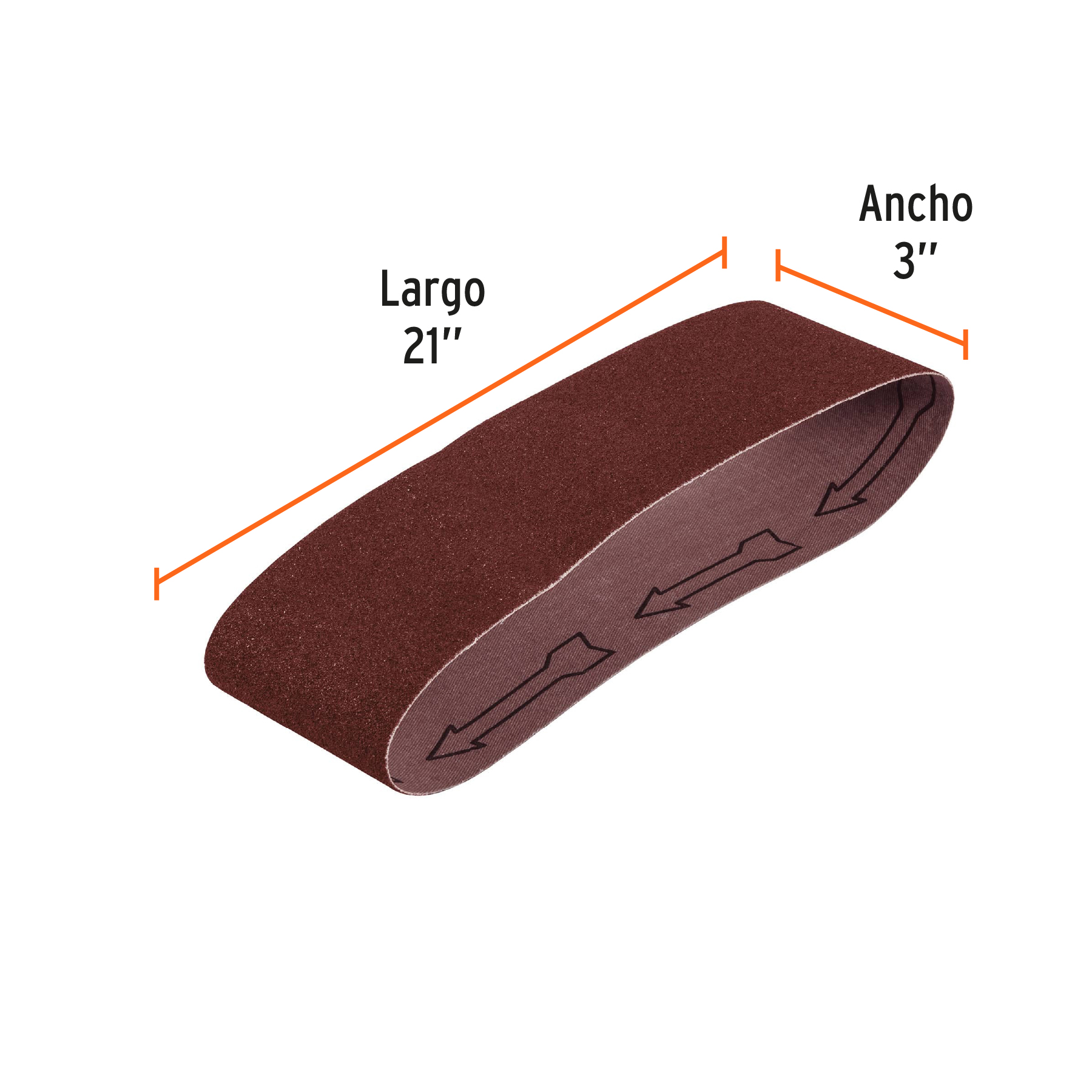 Banda de lija para madera 3x21" grano 36