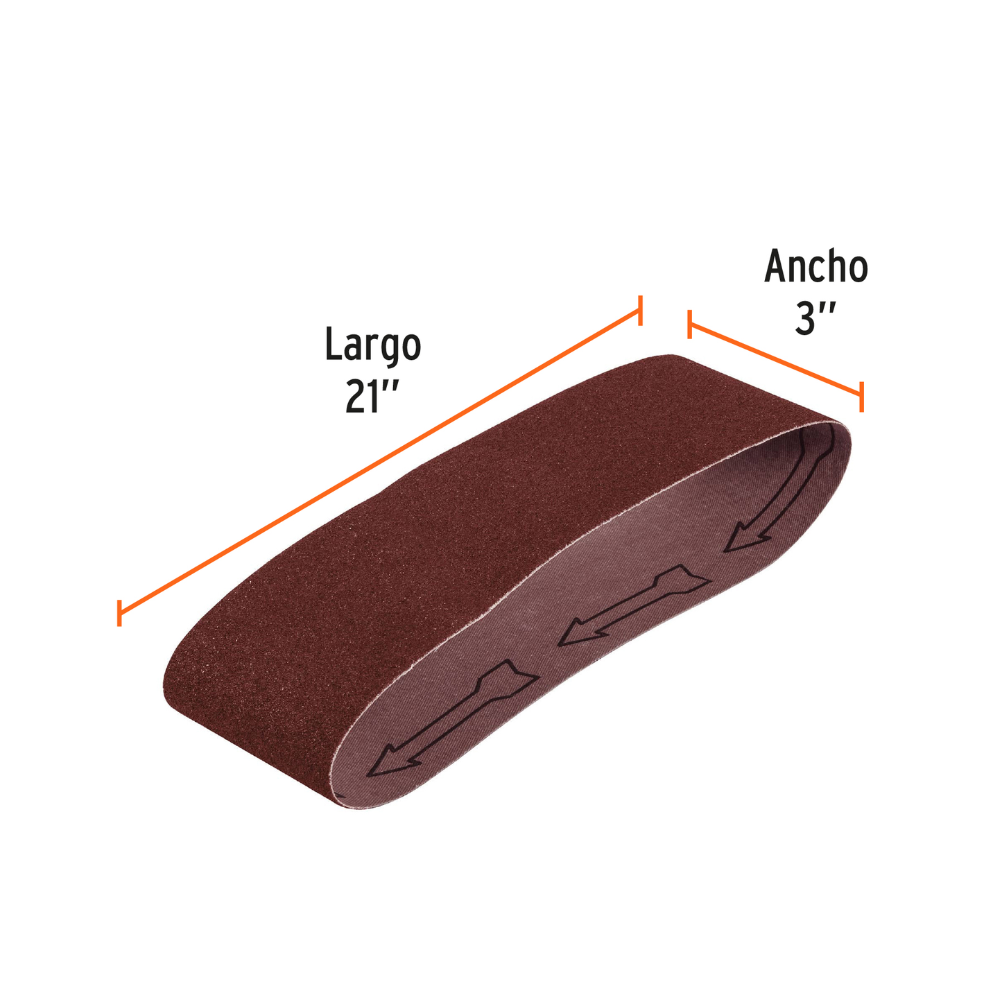 Banda de lija para madera 3x21" grano 50