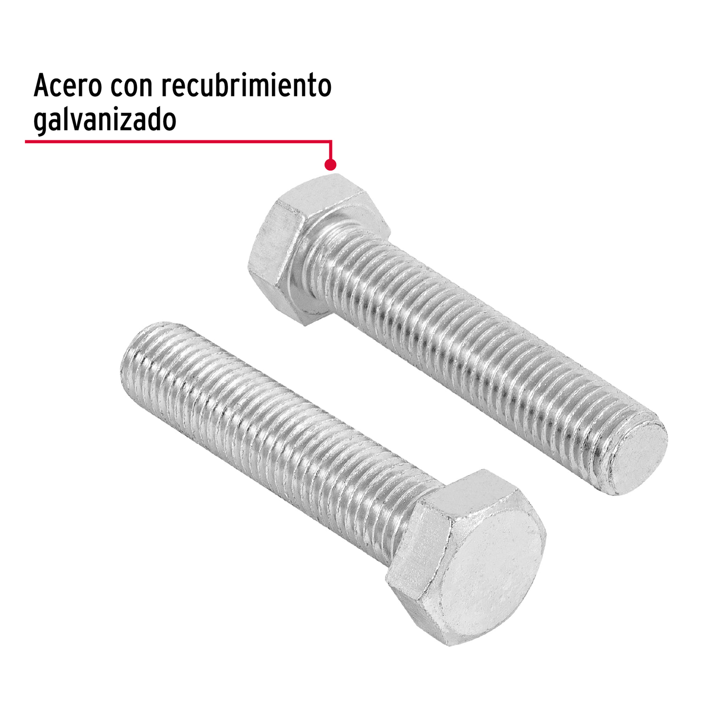 Tornillo acero galvanizado tipo máquina, 3/4X3-1/2", 4 pzas