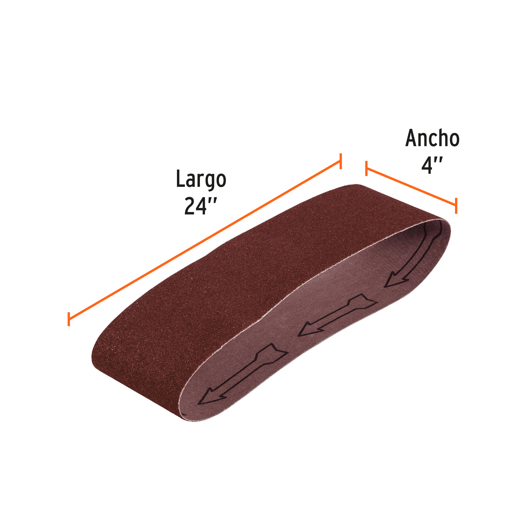 Banda de lija para madera 4x24" grano 40