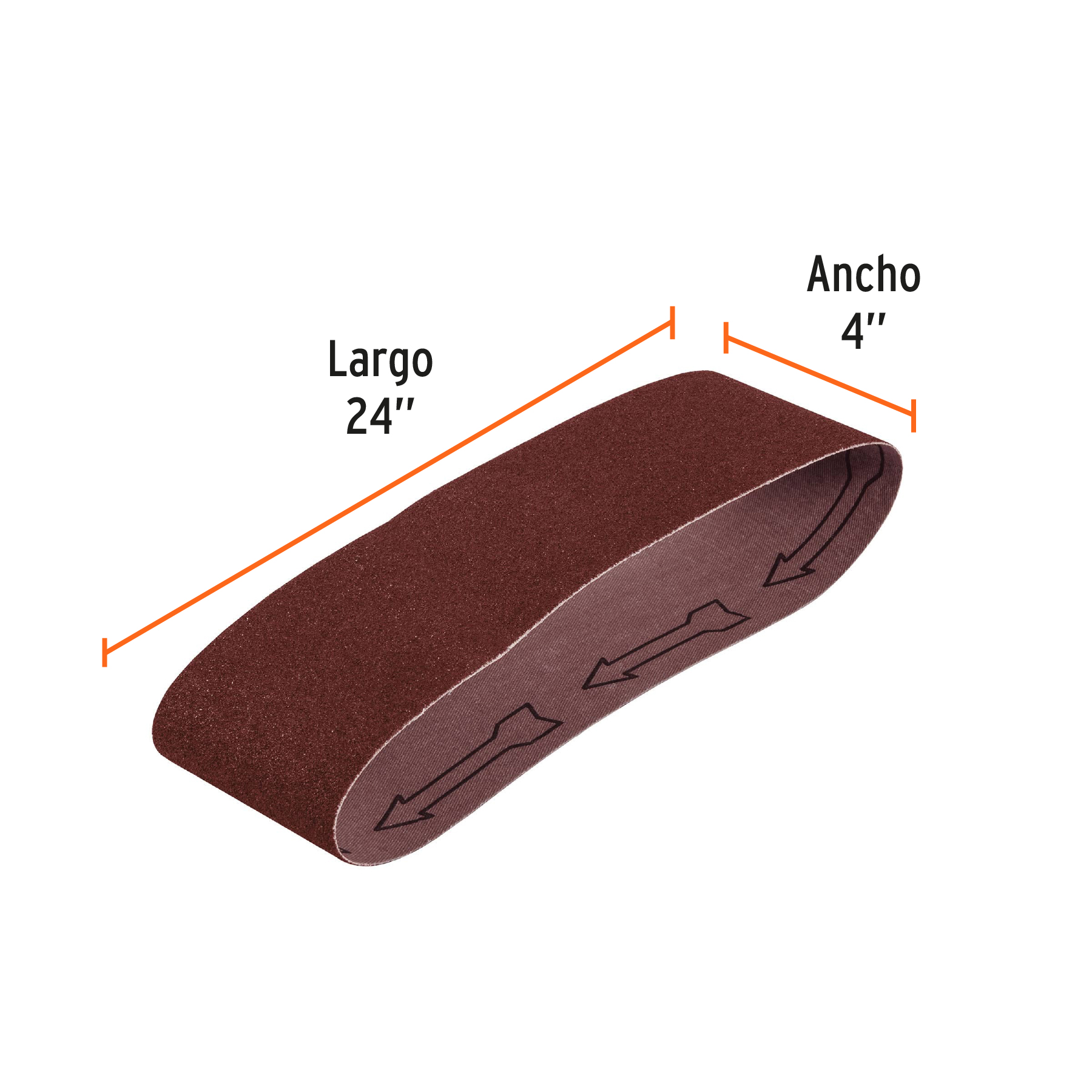 Banda de lija para madera 4x24" grano 80