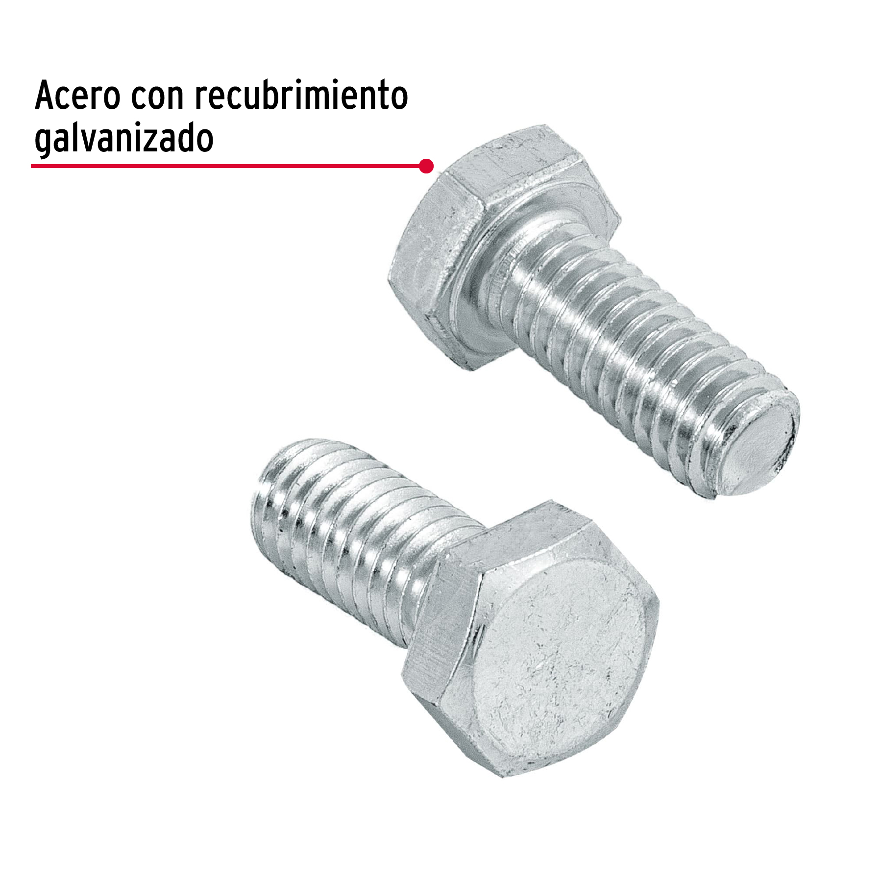 Tornillo acero galvanizado tipo máquina 5/16x3/4", 80 pzas
