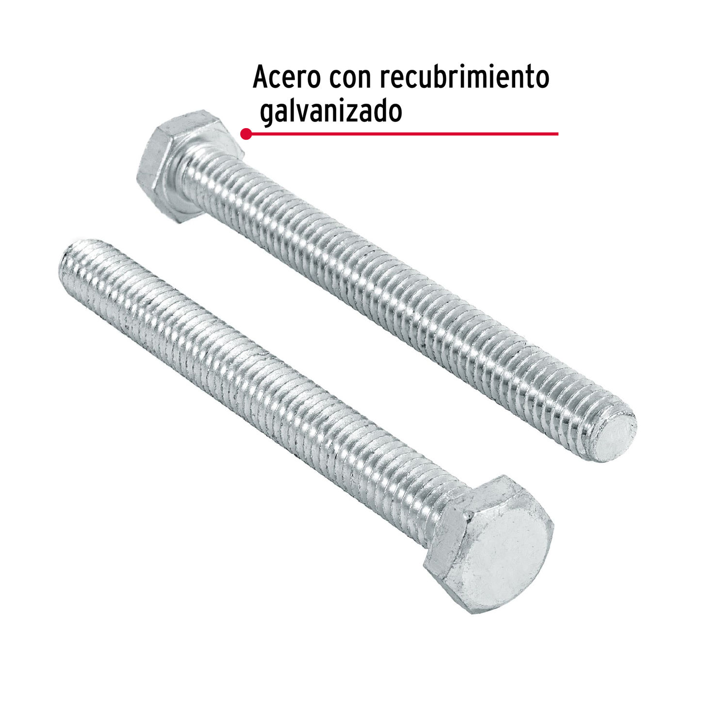 Tornillo acero galvanizado tipo máquina 5/16x3", 60 pzas