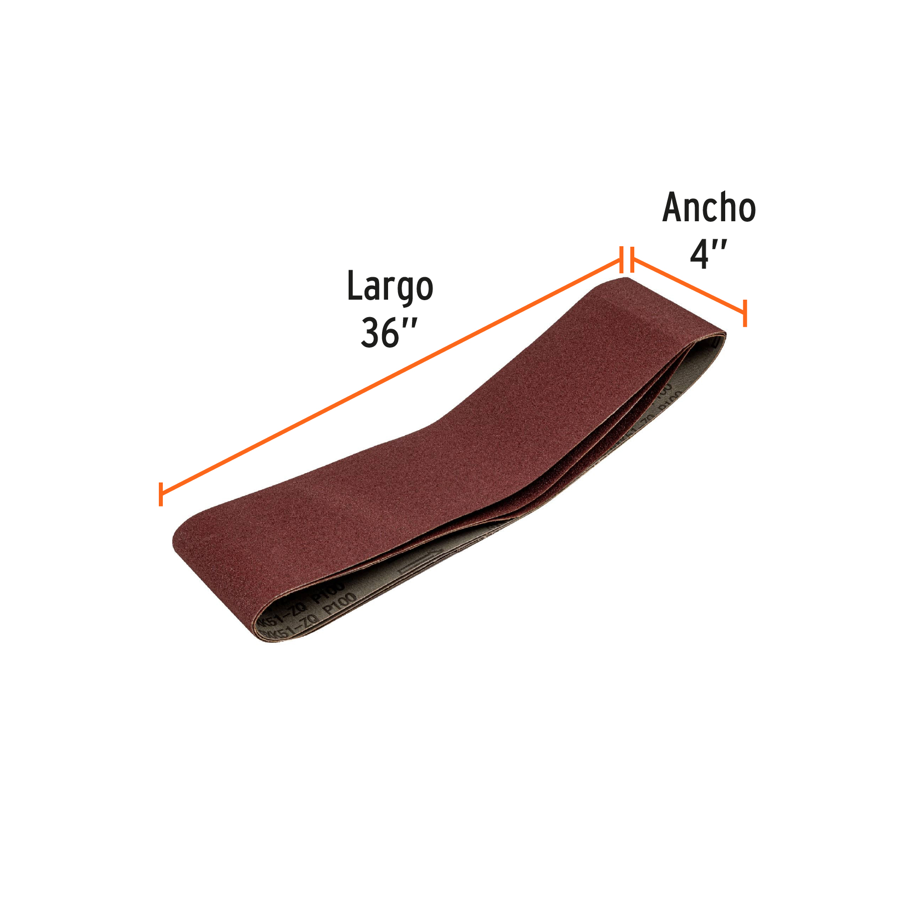 Bandas grano 100, para lijadora PUL 4x6, caja con 3 pzas