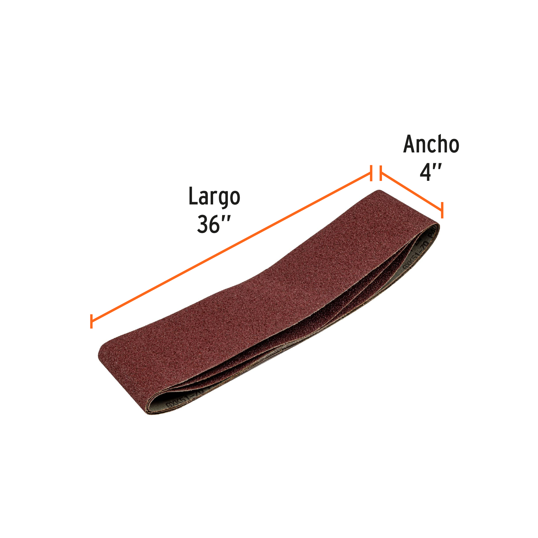 Bandas grano 40, para lijadora PUL 4x6, caja con 3 pzas