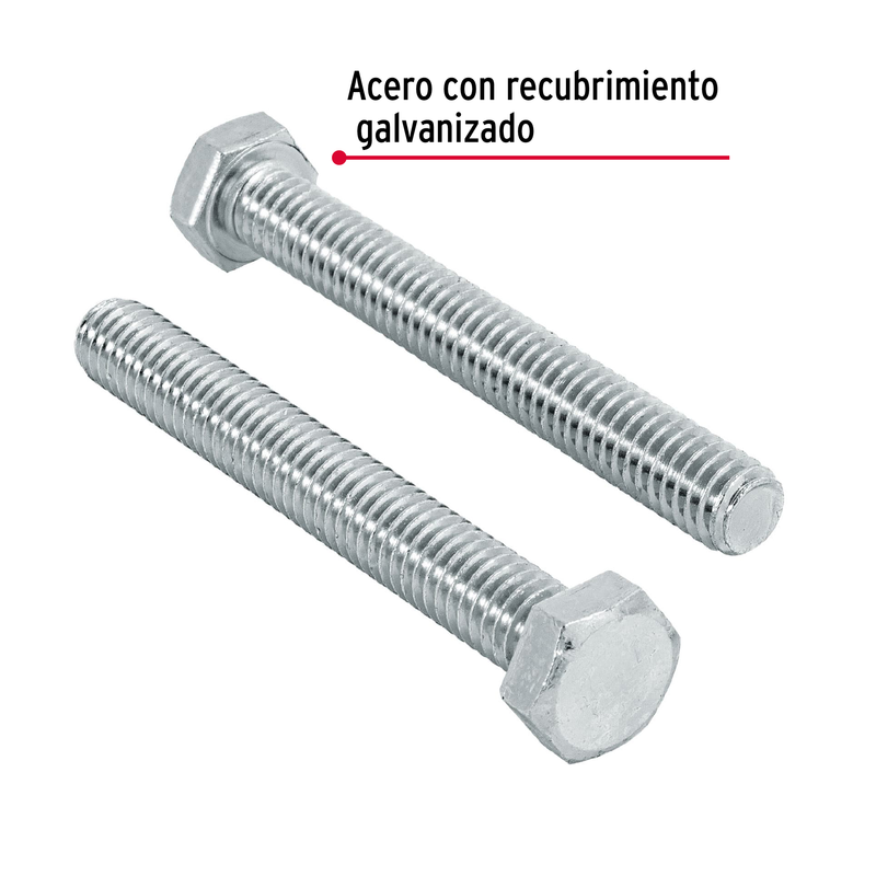 Tornillo acero galvanizado tipo máquina 5/16x2 1/2",60 pzas