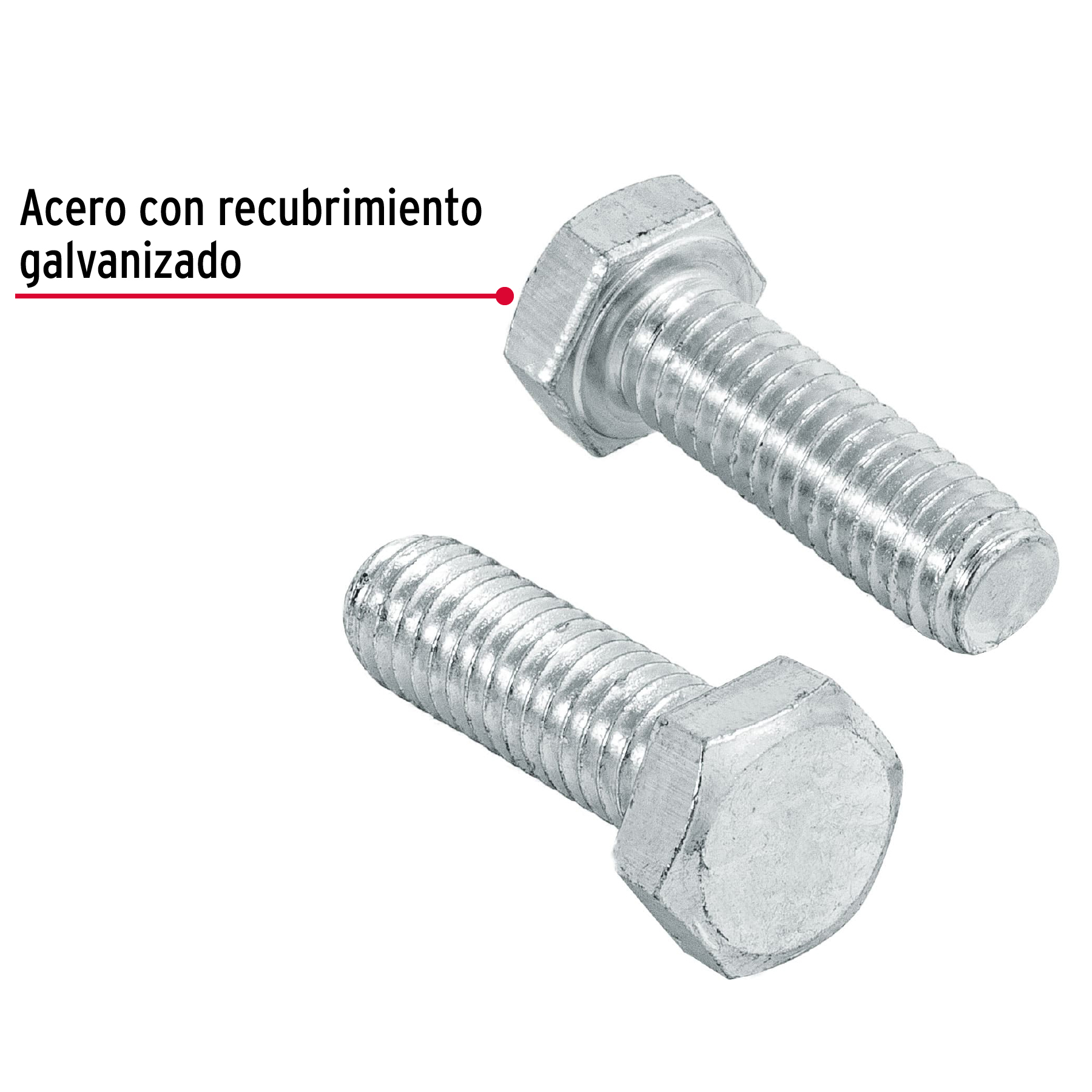 Tornillo acero galvanizado tipo máquina 5/16x1", 60 pzas