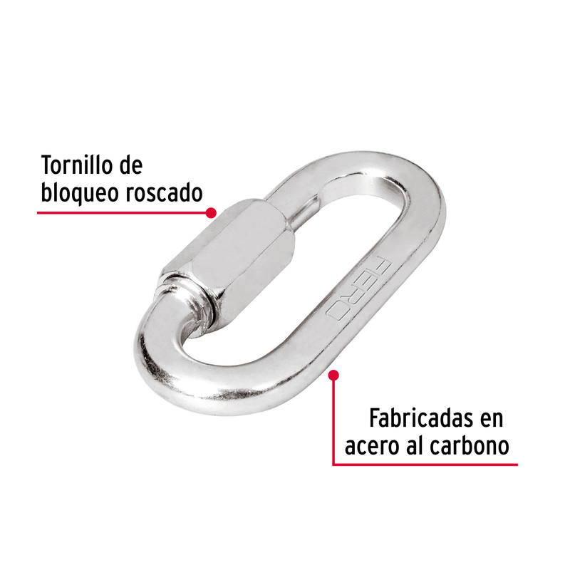 Bandola con seguro, de acero, 1/2"