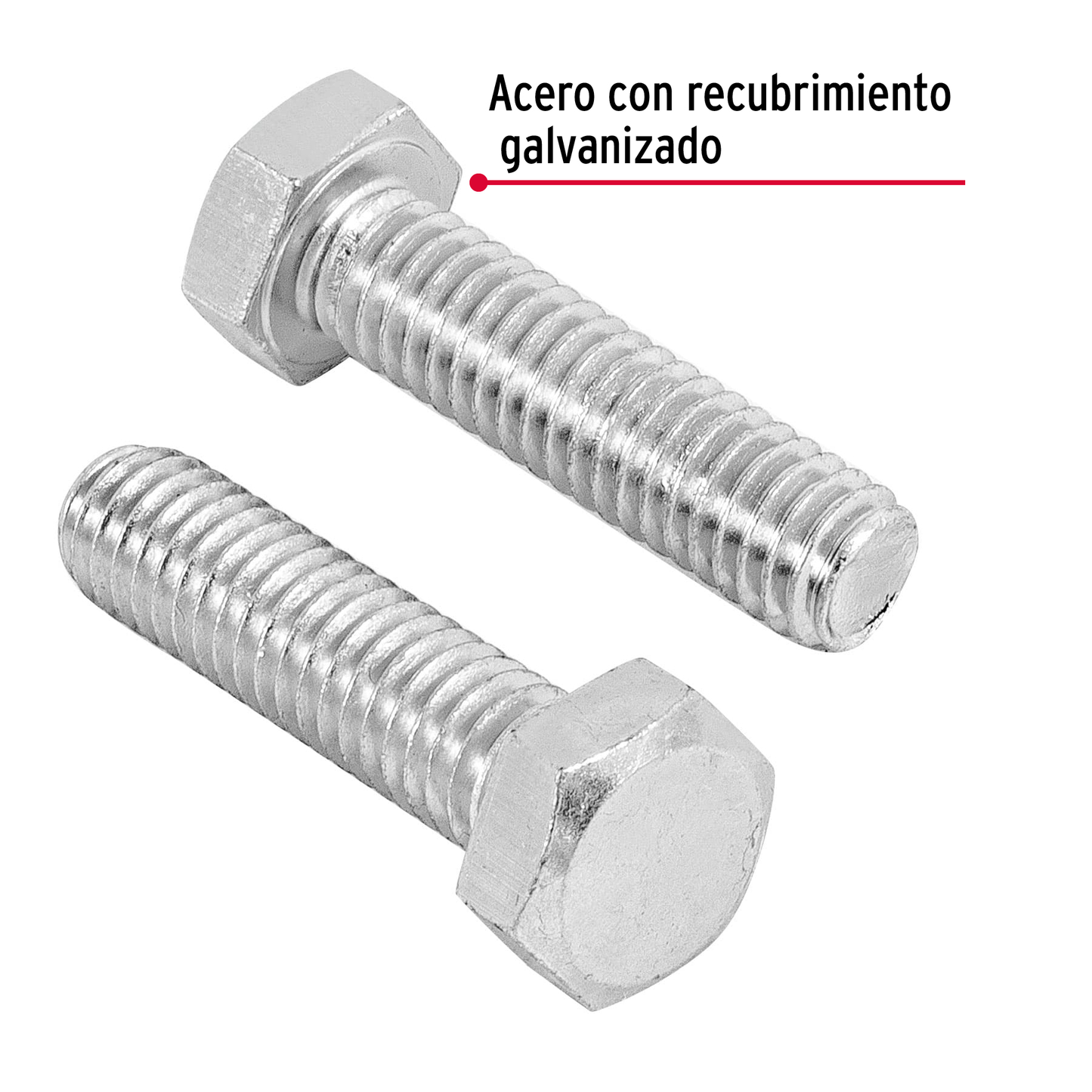 Tornillo acero galvanizado tipo máquina 5/16x1 1/4",60 pzas