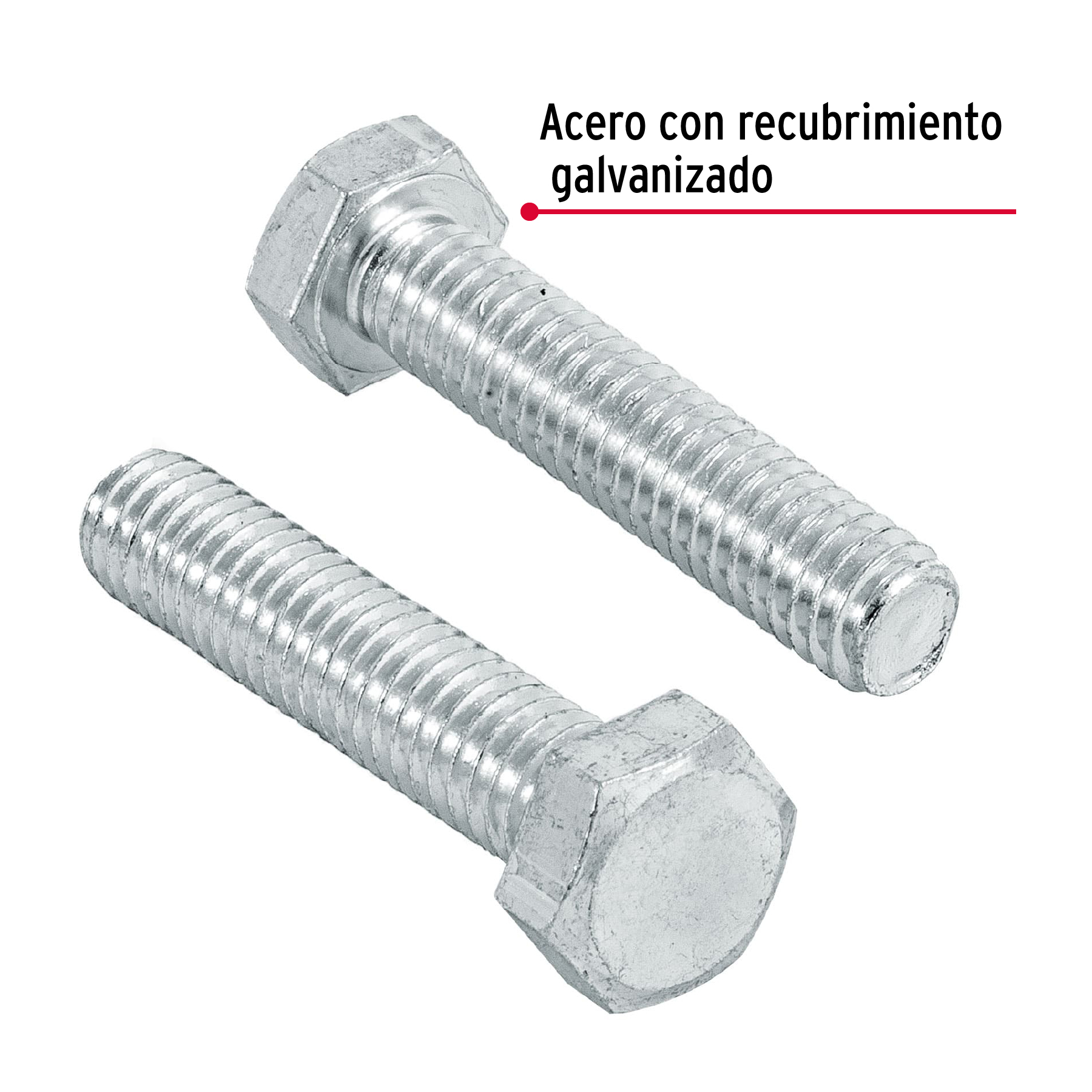 Tornillo acero galvanizado tipo máquina 5/16x1 1/2",50 pzas