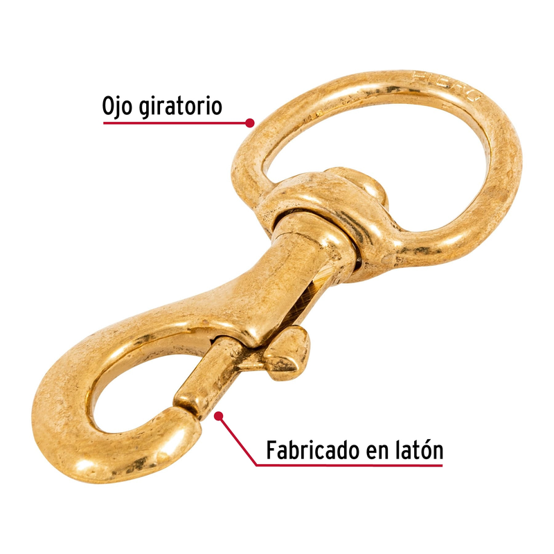 Bandola destorcedora, de latón, 1"