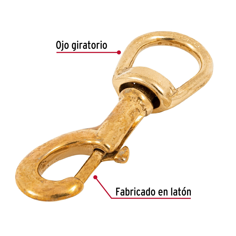 Bandola destorcedora, de latón, 5/8"